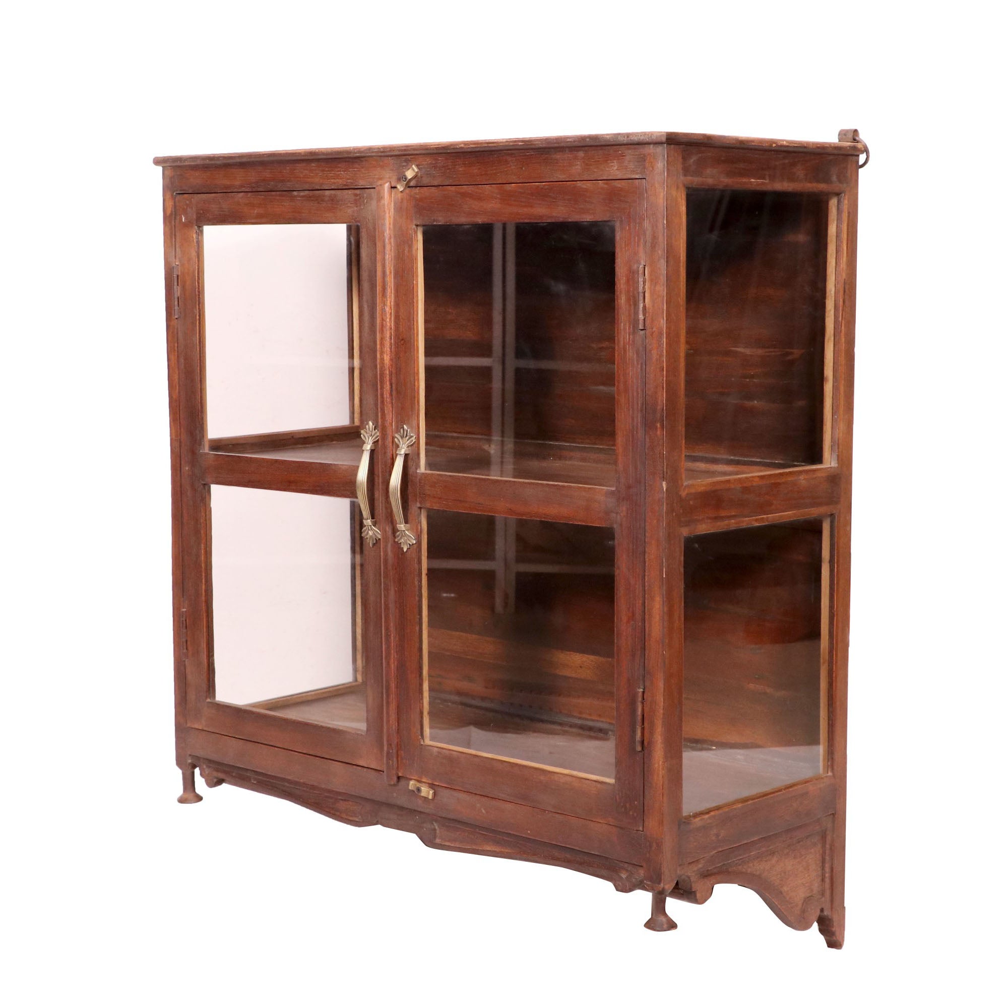 Double Door 3 Side Glass with Single Shelf Wall Cabinet Wall Cabinet
