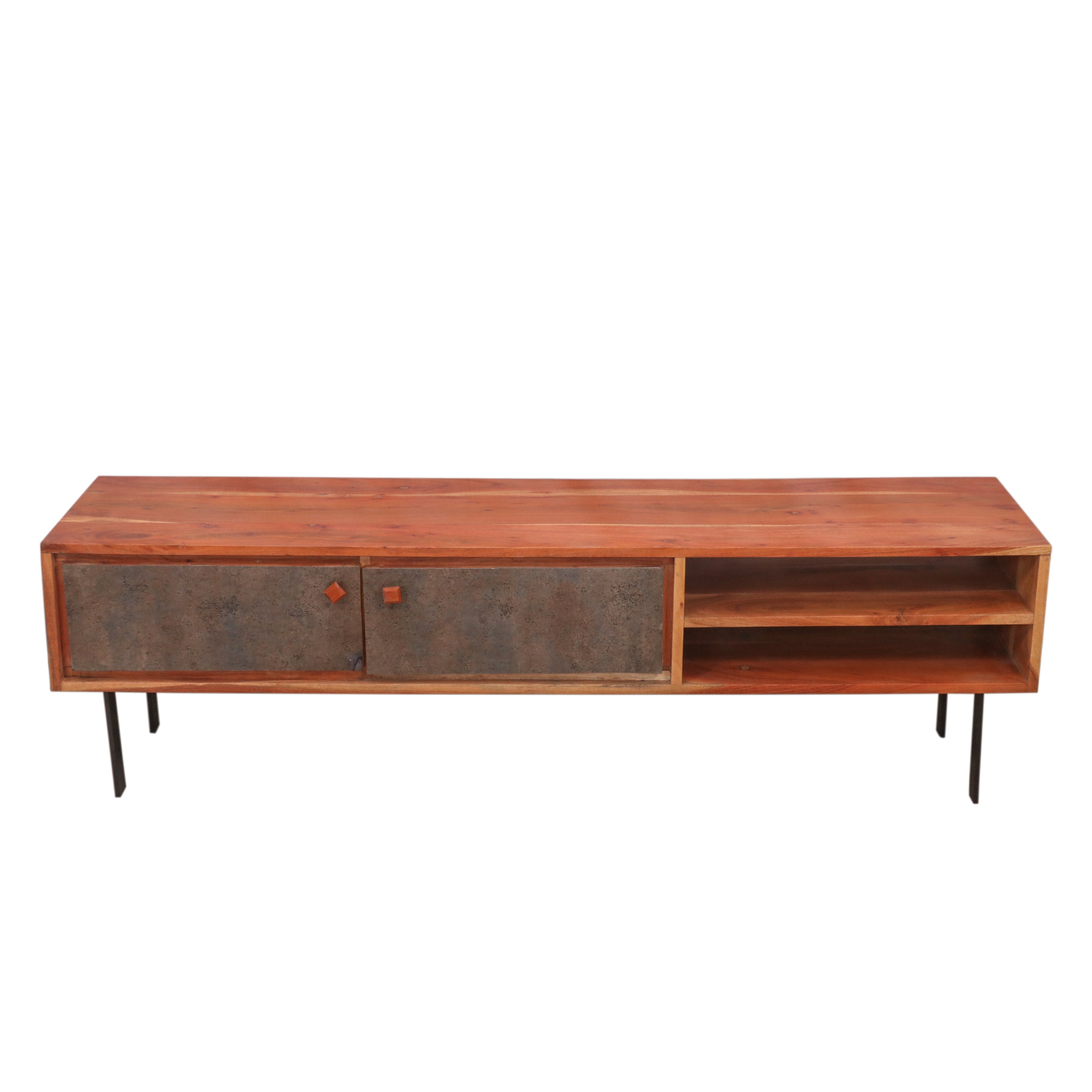 Ayem Solid Wood TV Console for TVs up to 63" In Natural Finish Tv stand