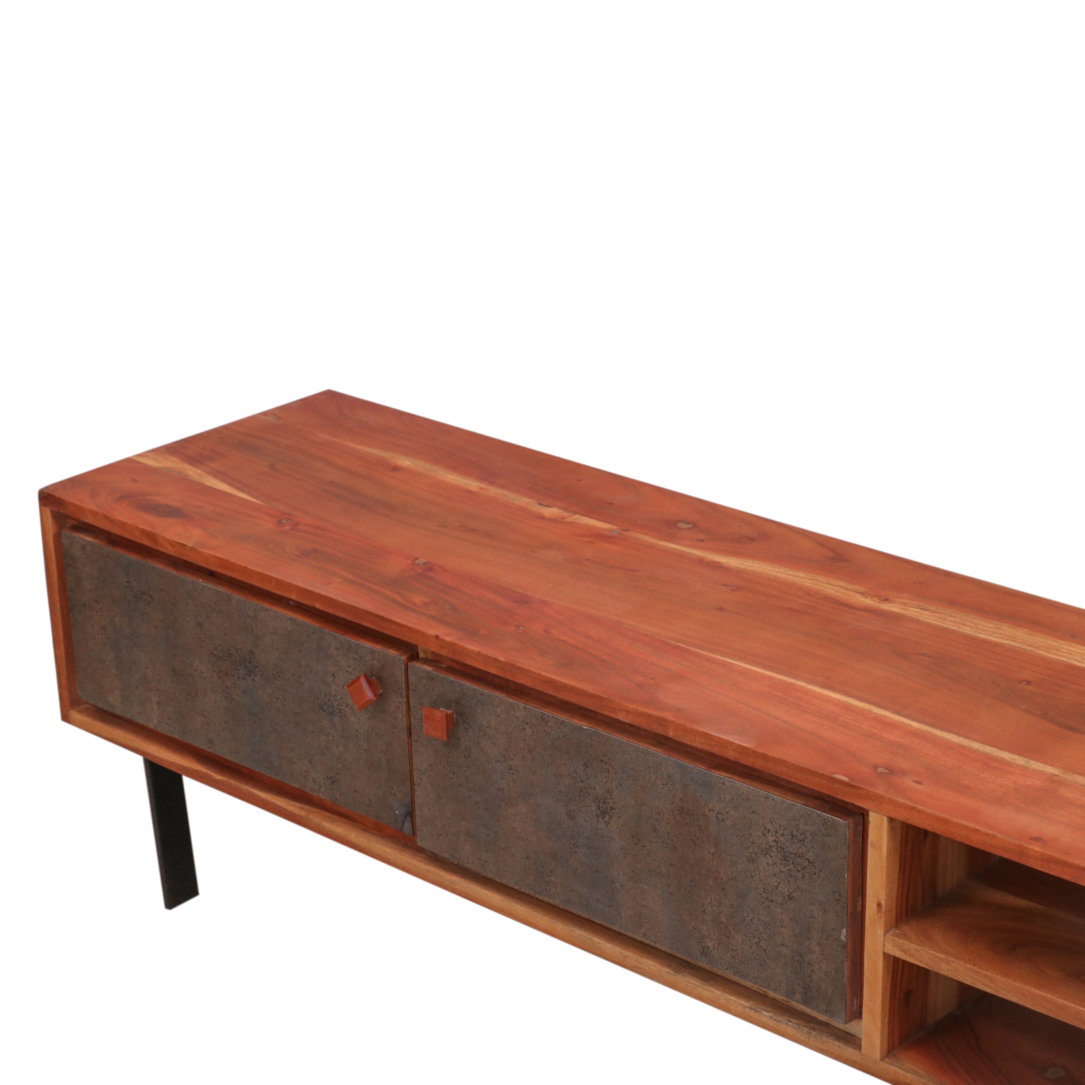 Ayem Solid Wood TV Console for TVs up to 63" In Natural Finish Tv stand