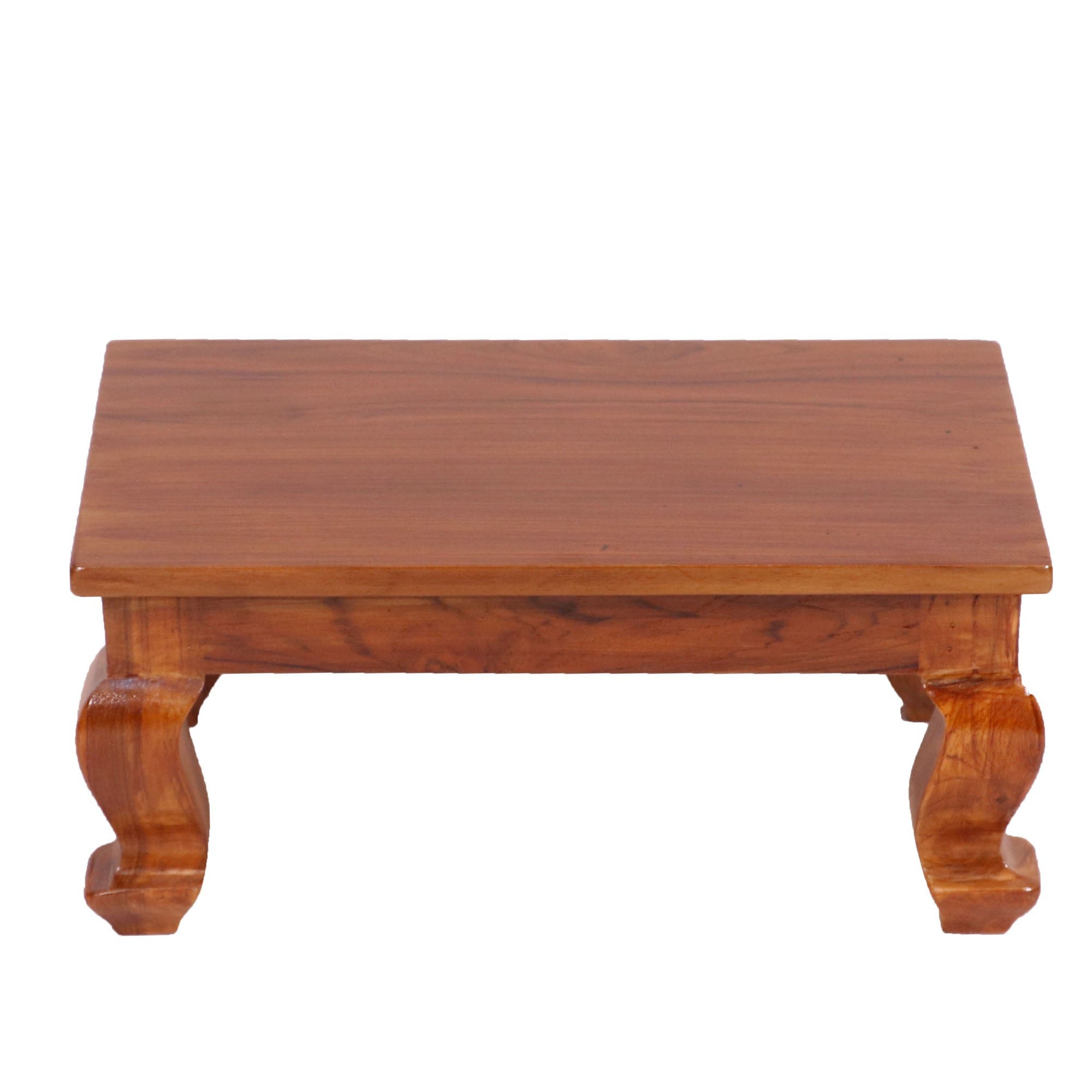 Curvey Leg teak Wood Bajot (Natural Touch) Bajot