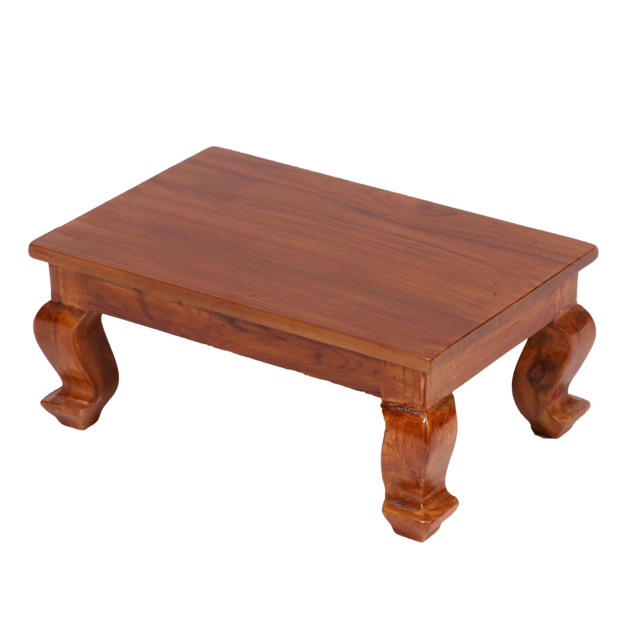 Curvey Leg teak Wood Bajot (Natural Touch) Bajot
