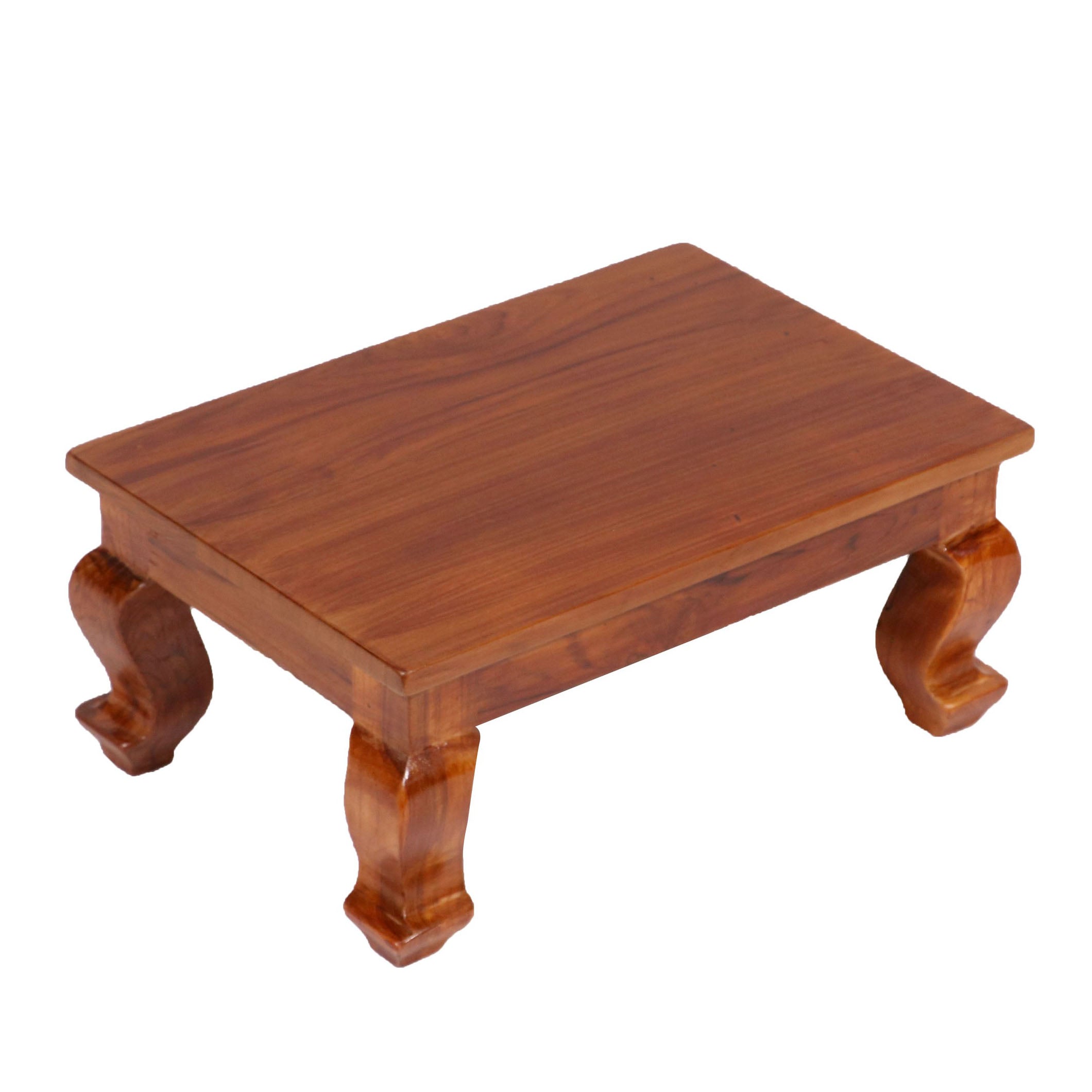 Curvey Leg teak Wood Bajot (Natural Touch) Bajot