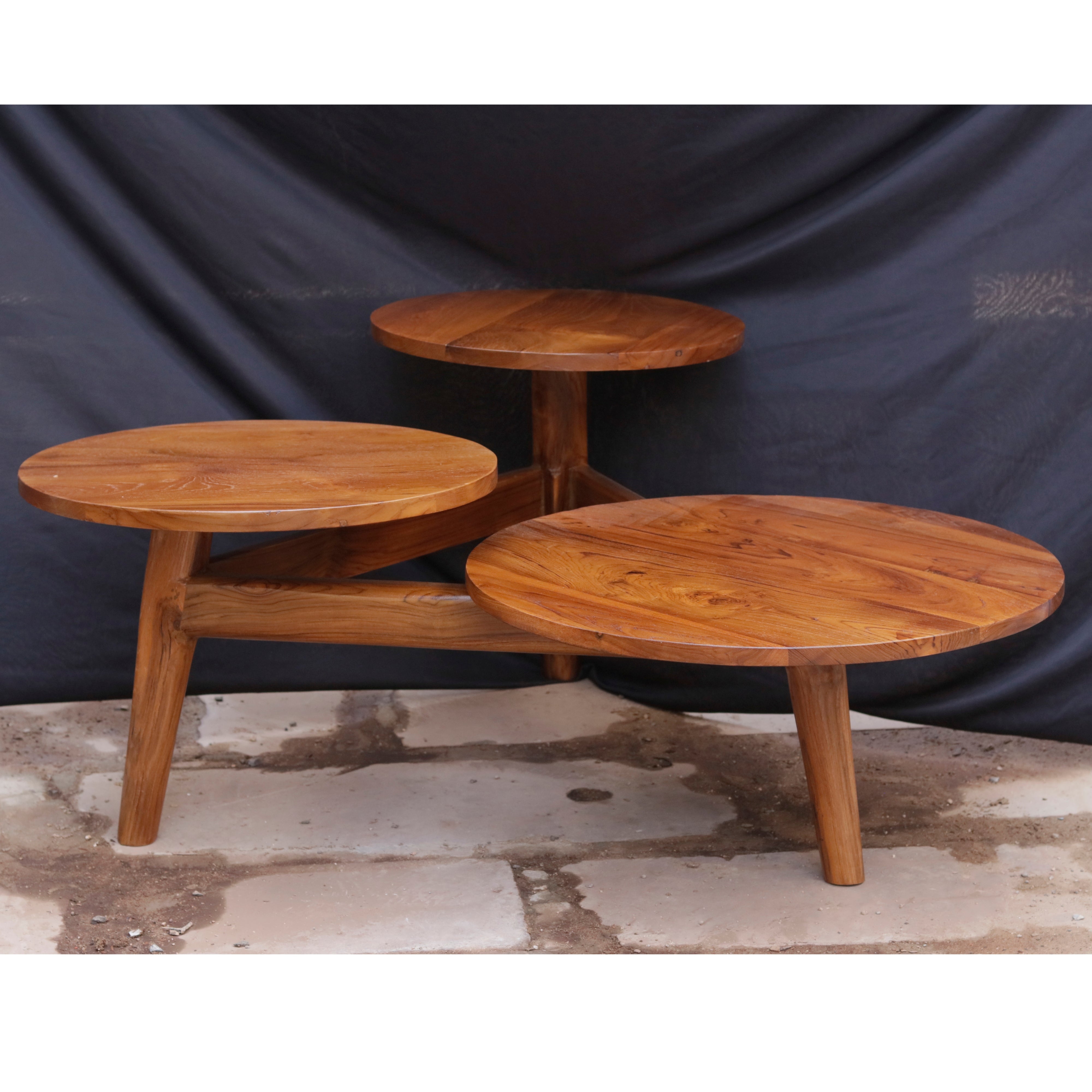 Melodious Multi-Top Compartment Wooden Handmade Coffee Table Coffee Table