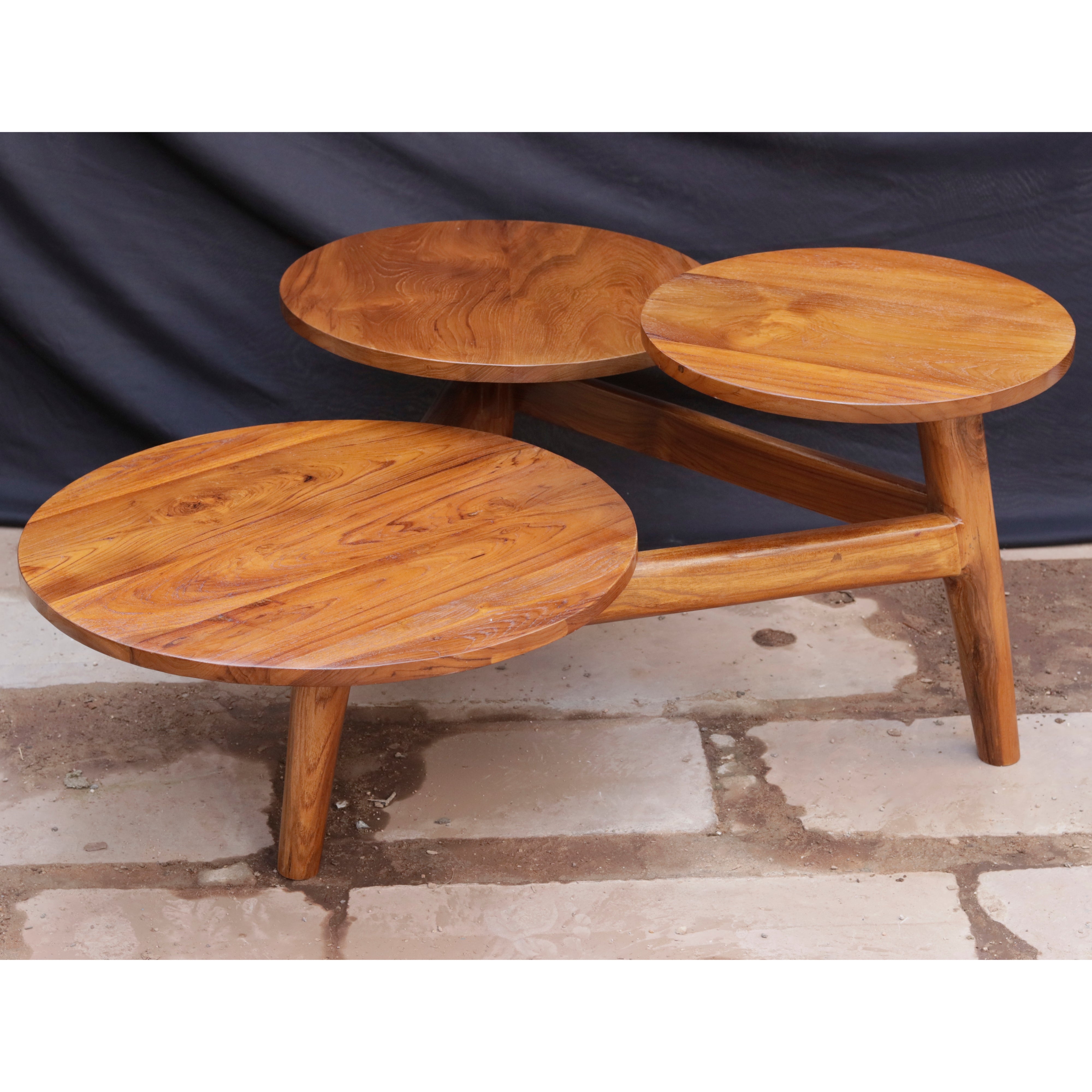 Melodious Multi-Top Compartment Wooden Handmade Coffee Table Coffee Table