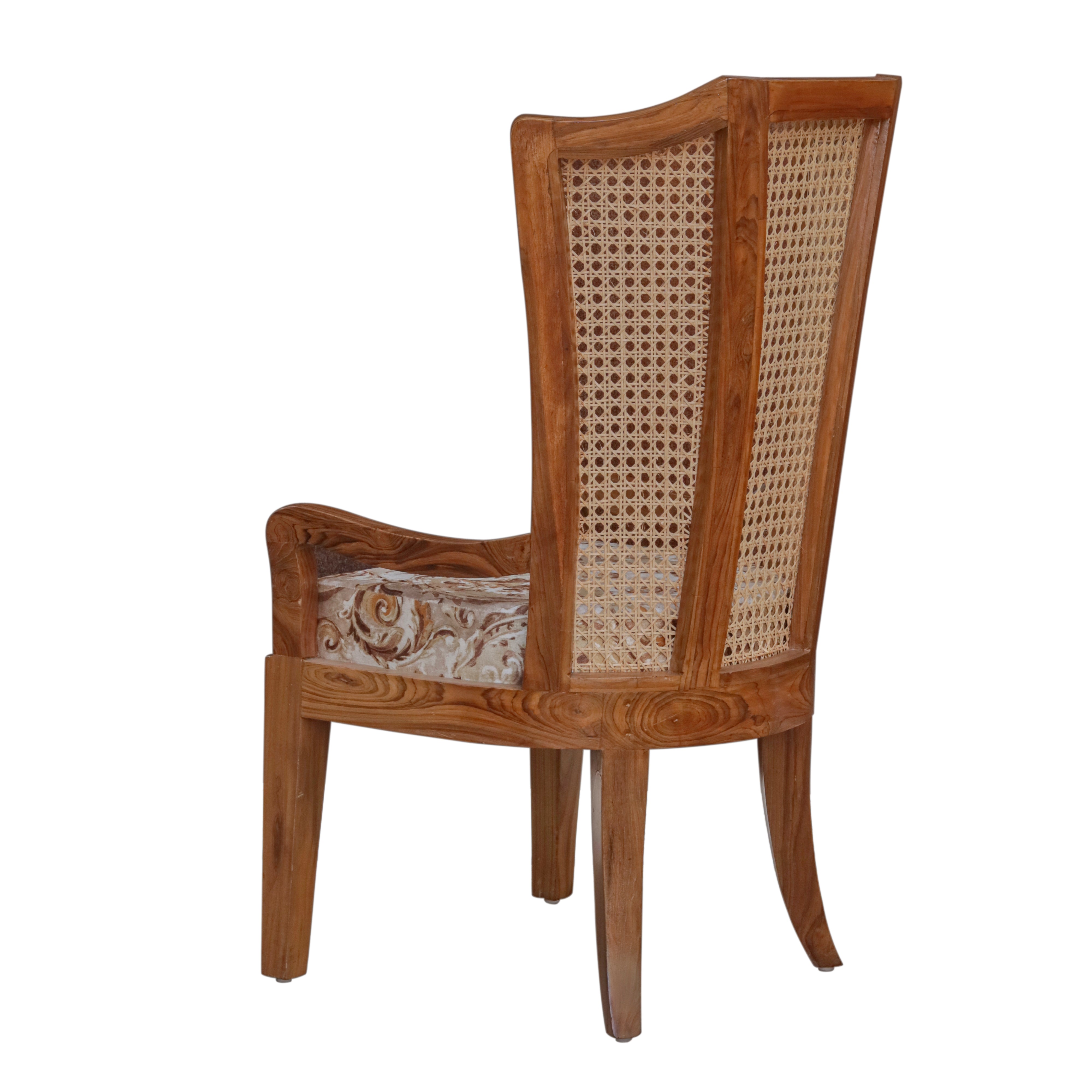 Classic Cane Back Wooden Soft Seating Upholstery Chair Arm Chair