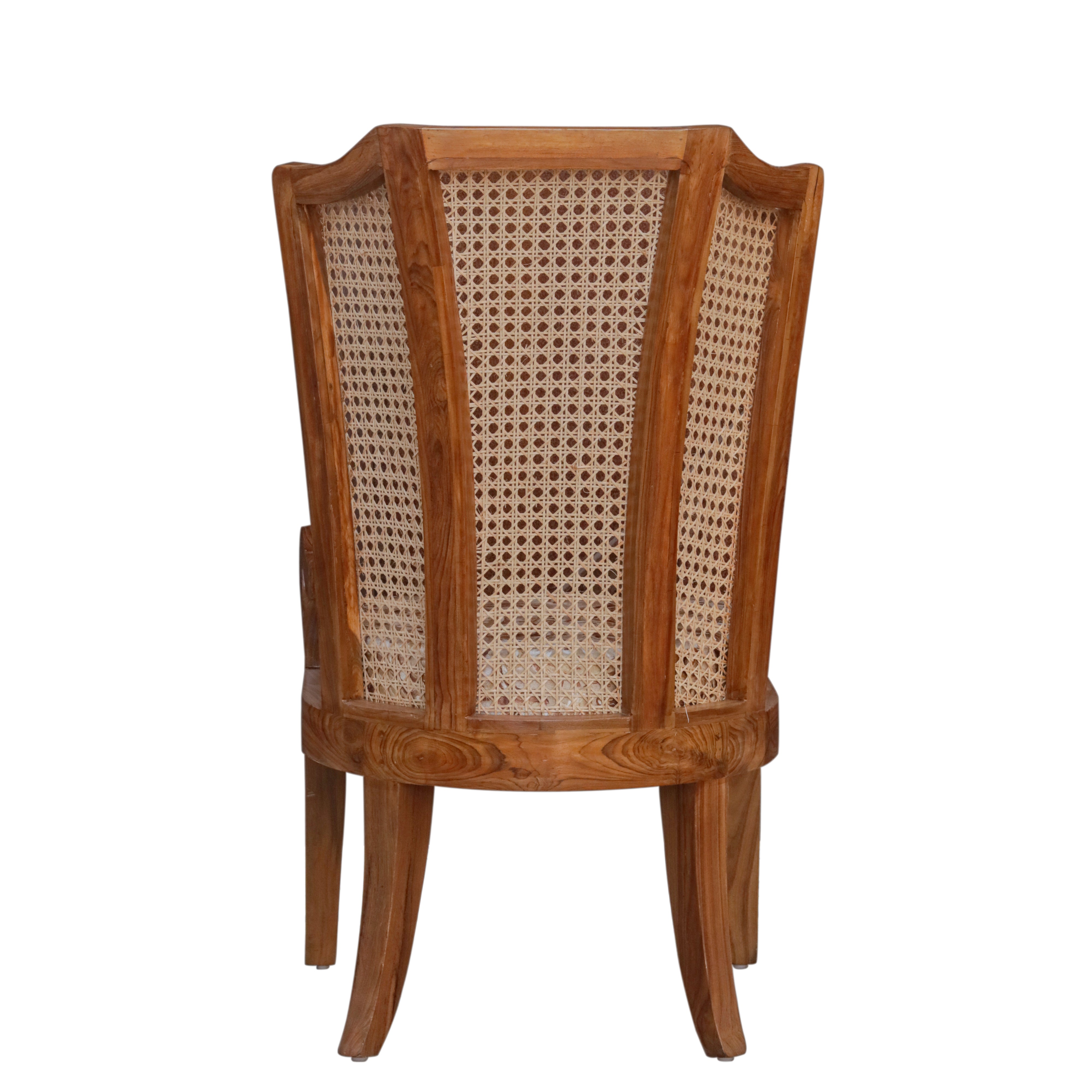 Classic Cane Back Wooden Soft Seating Upholstery Chair Arm Chair