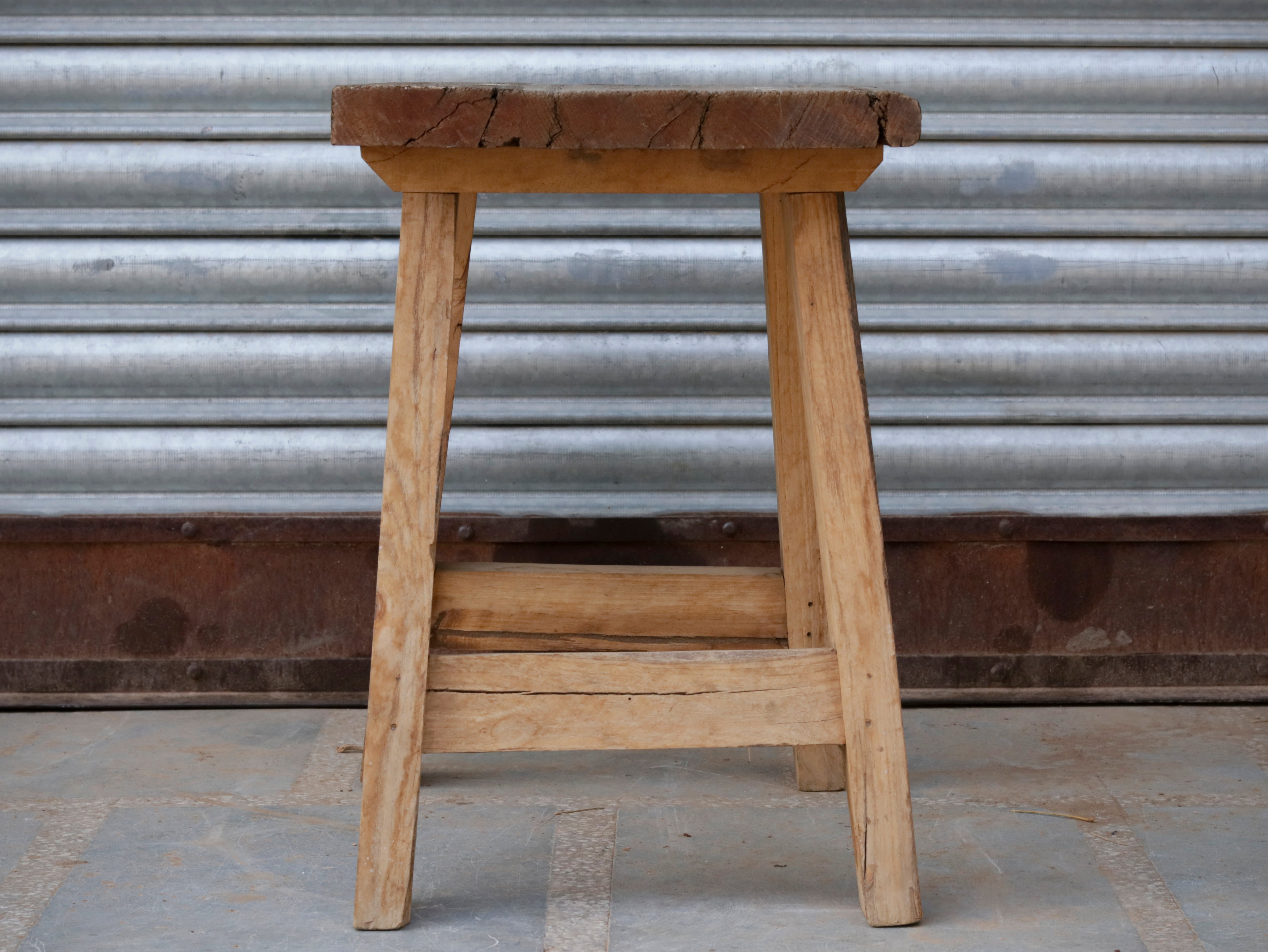 Unique Old Farmhouse Style Wooden Handmade Small End Table End Table