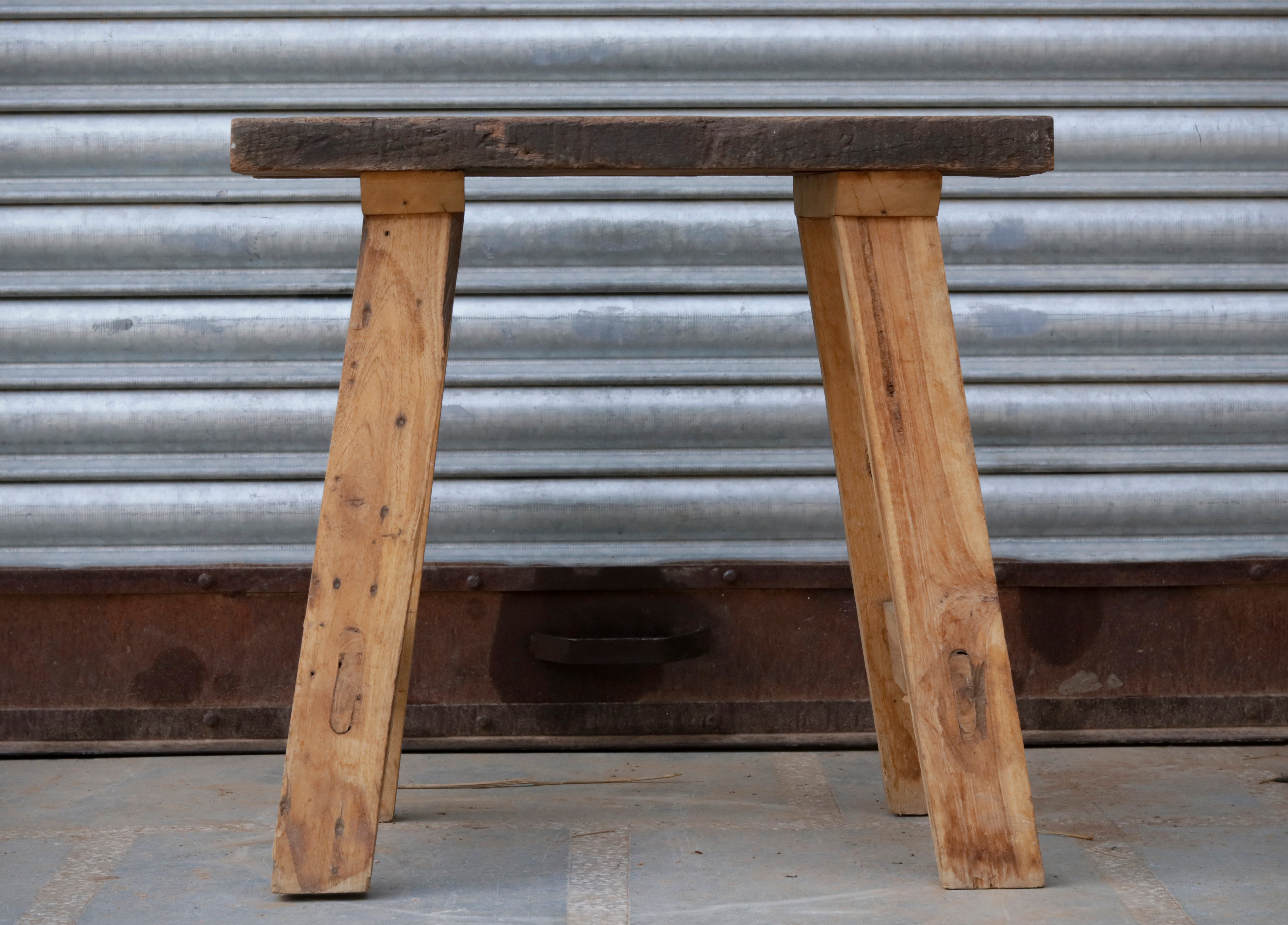 Unique Old Farmhouse Style Wooden Handmade Small End Table End Table