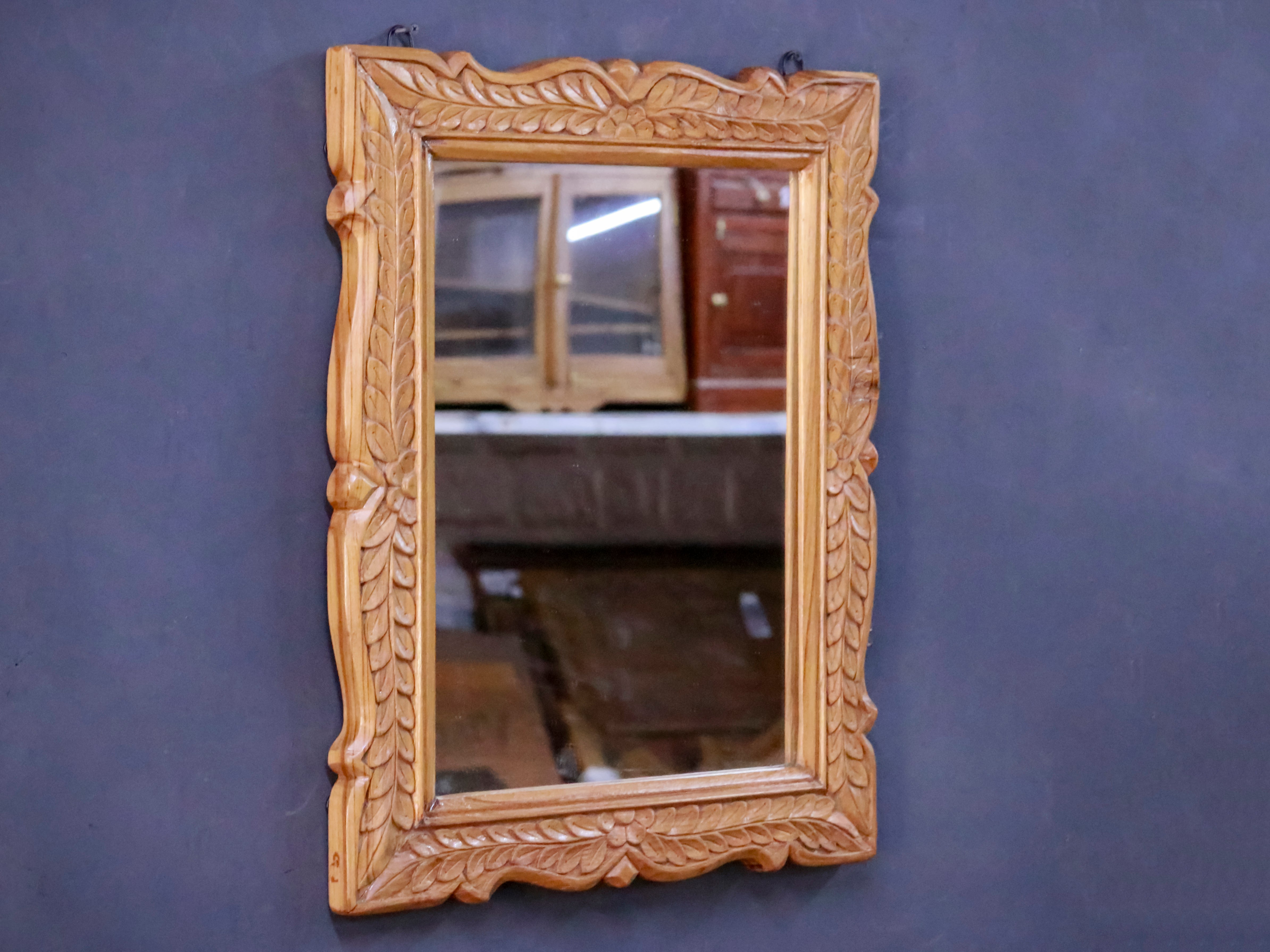 Folk Style Carved Mirror Frame Mirror