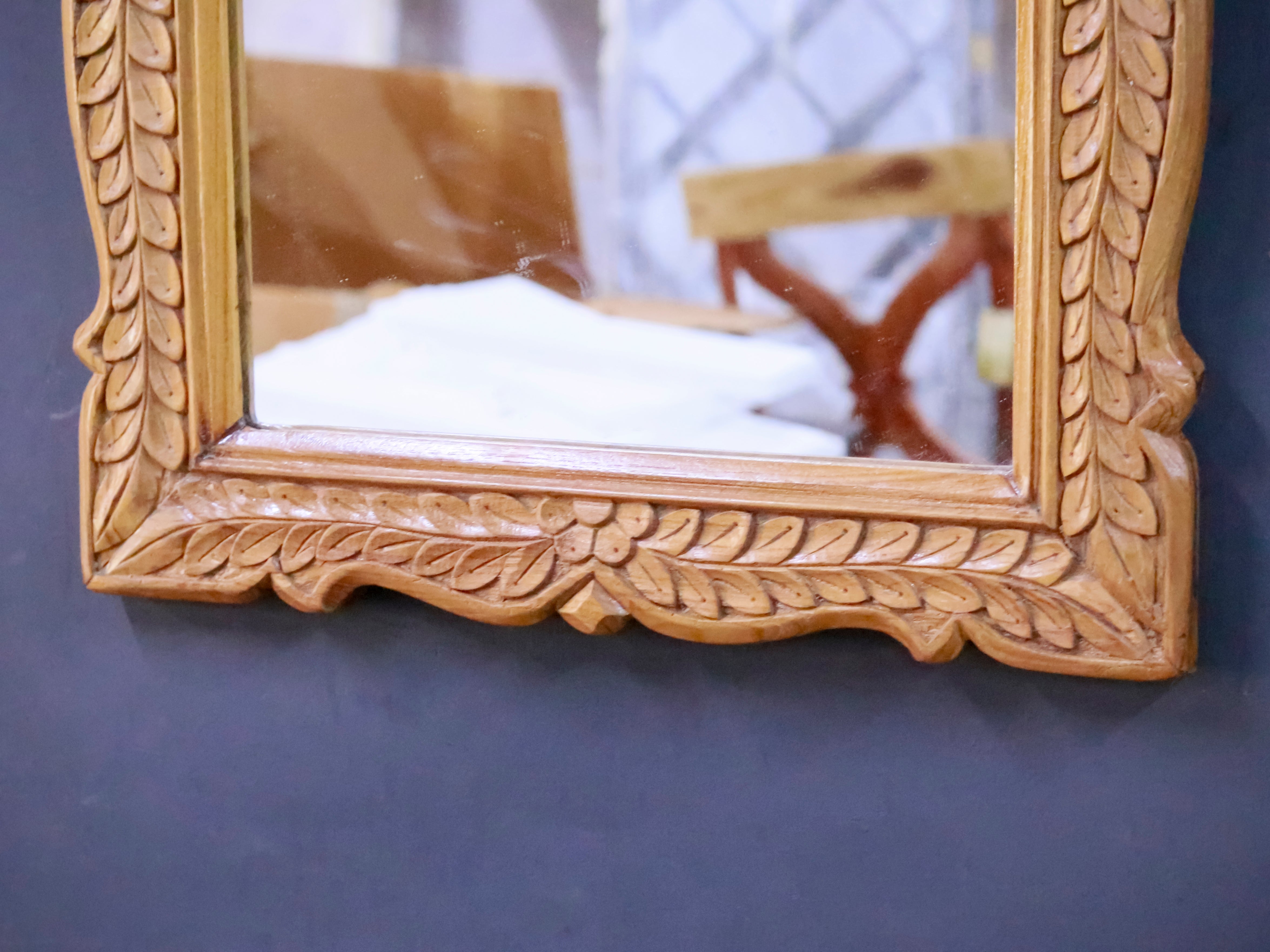 Folk Style Carved Mirror Frame Mirror
