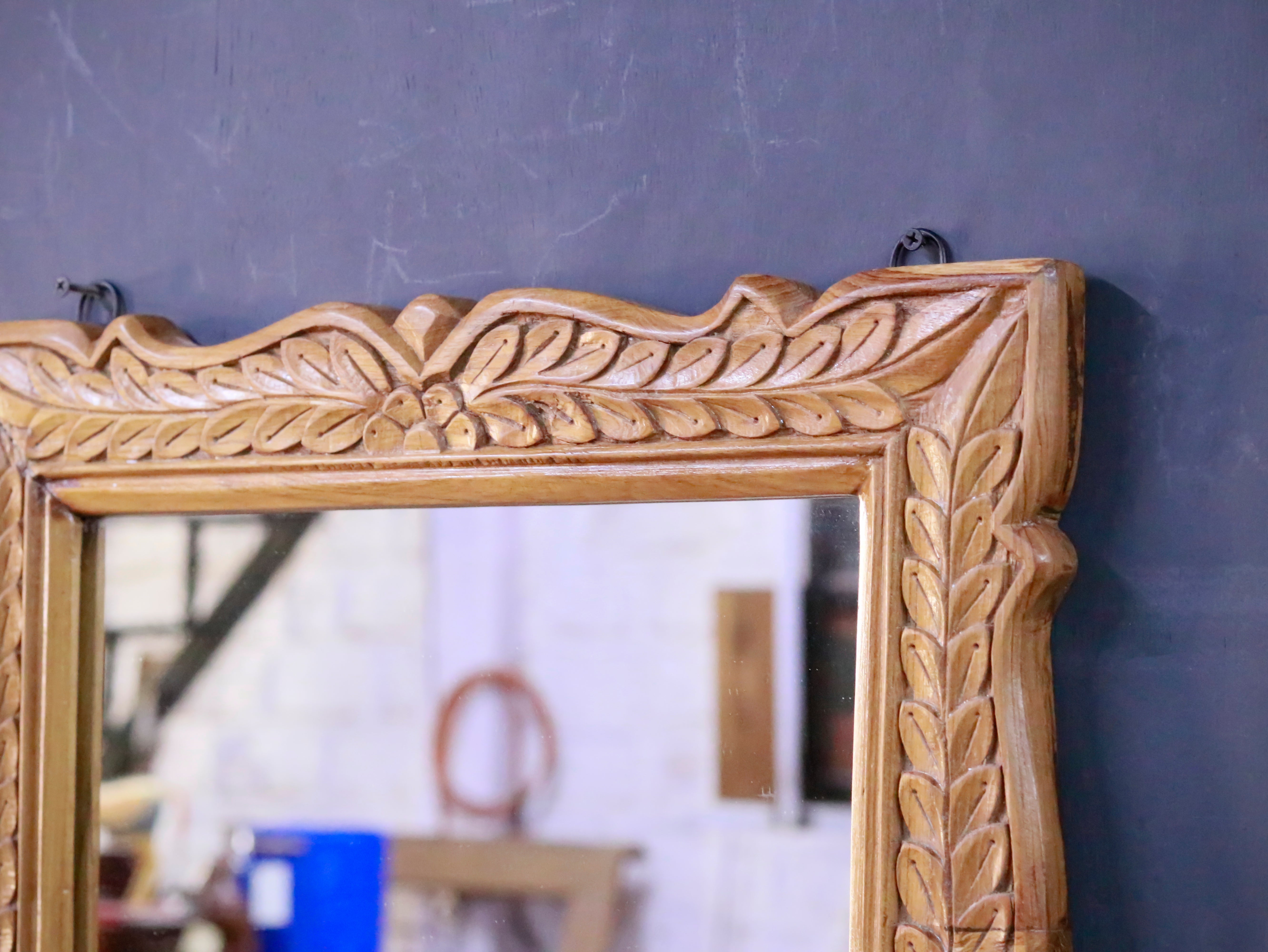 Folk Style Carved Mirror Frame Mirror