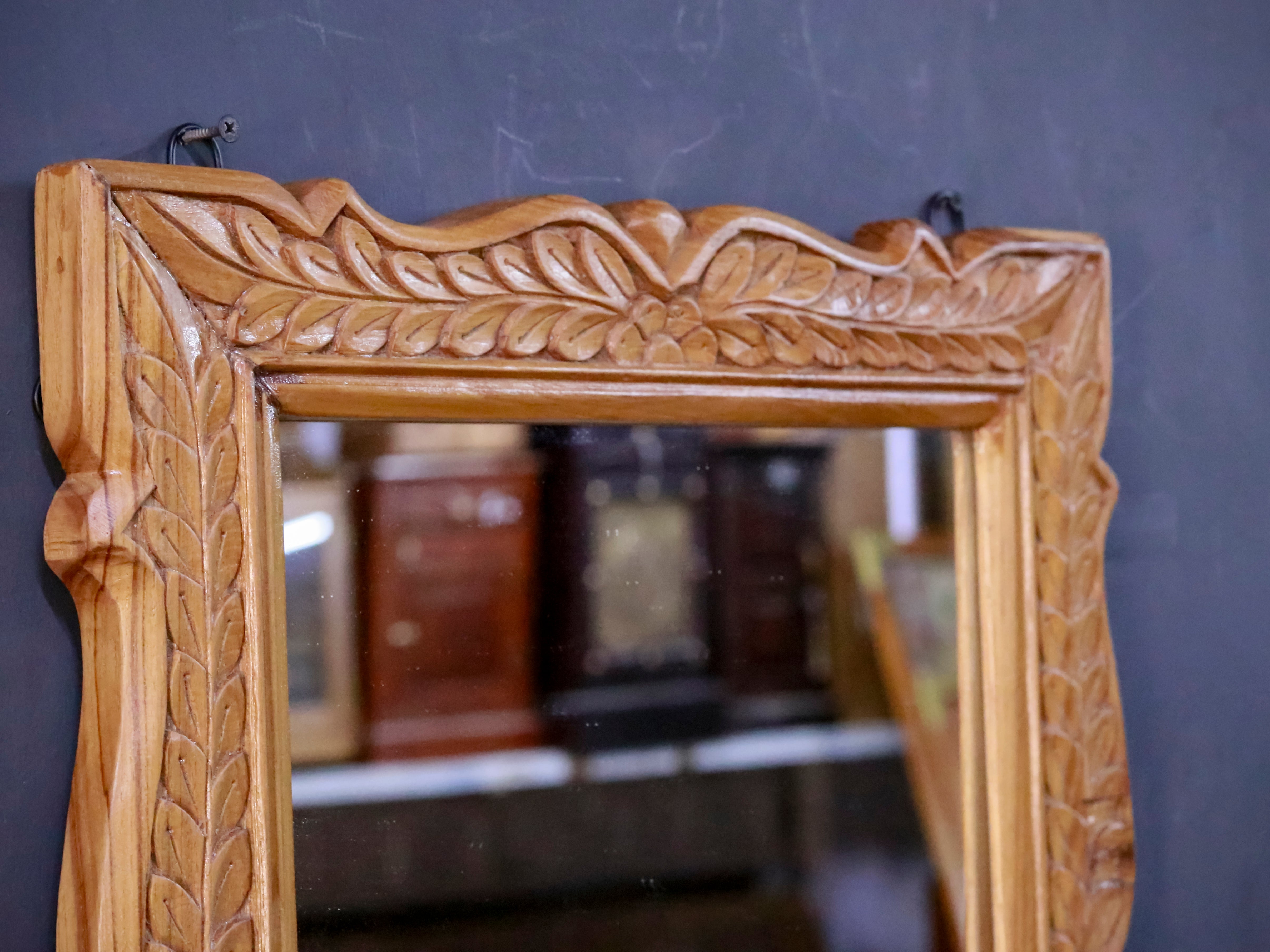 Folk Style Carved Mirror Frame Mirror