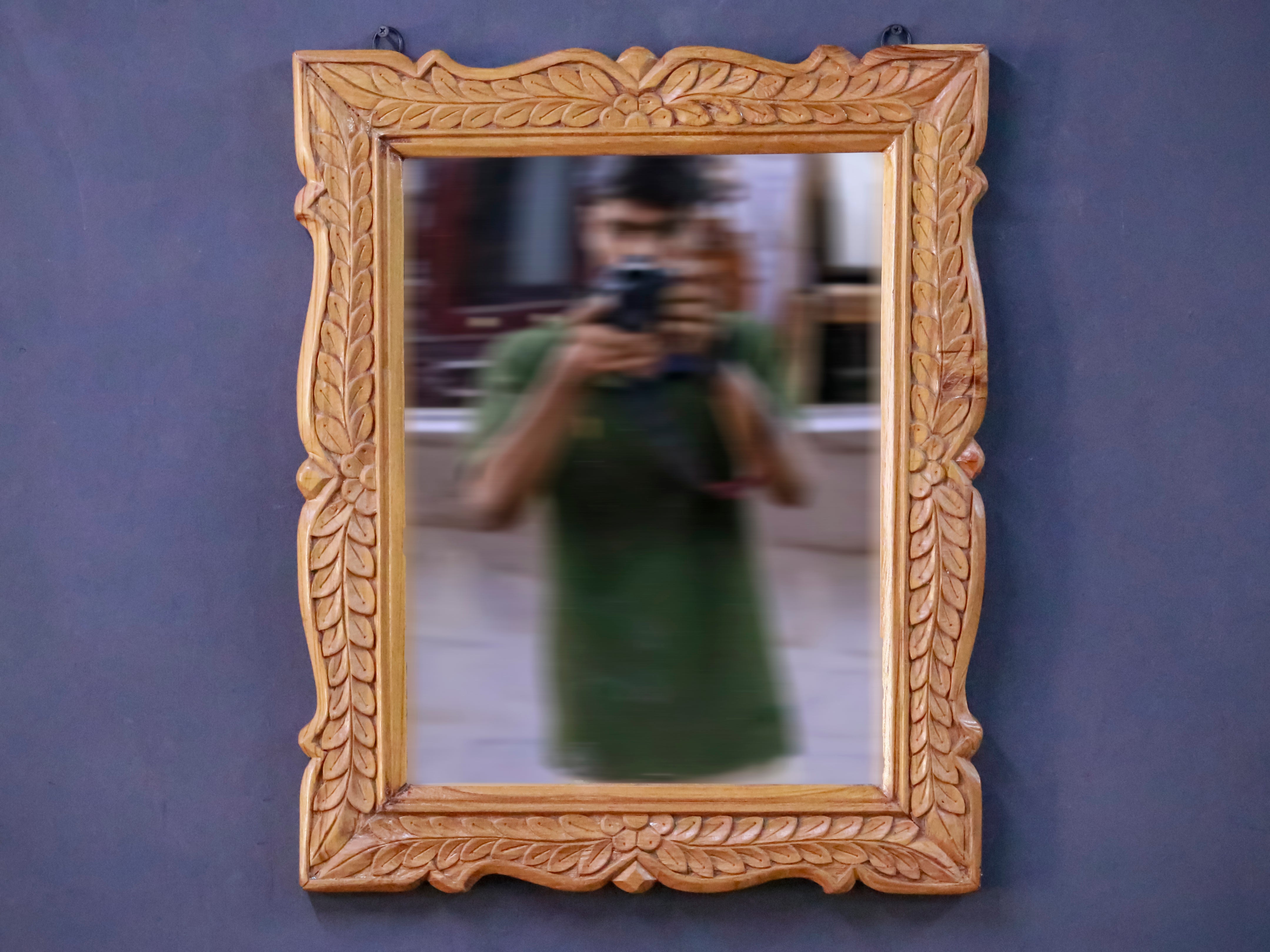 Folk Style Carved Mirror Frame Mirror
