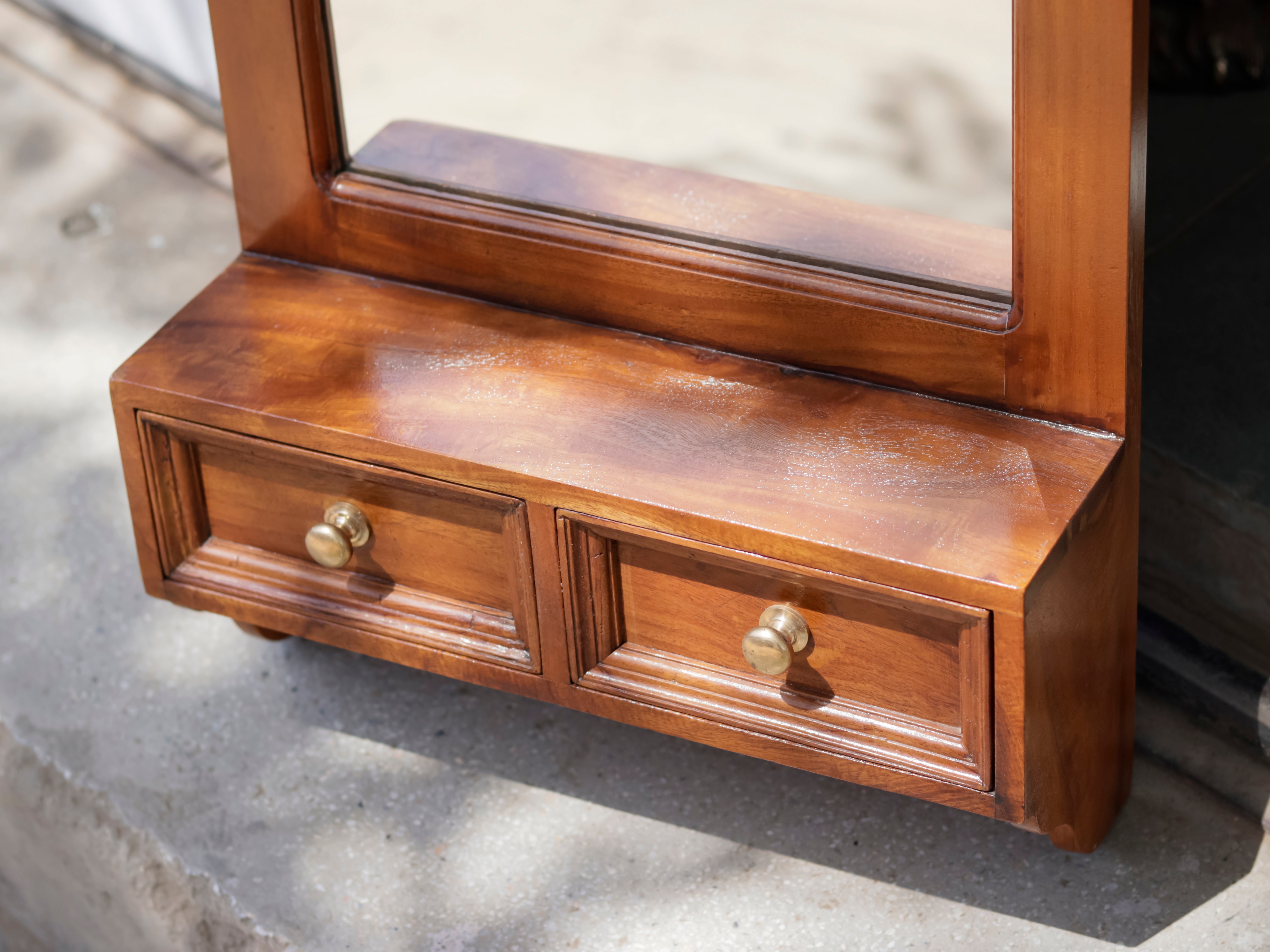 French arch style double drawer mirror frame Mirror