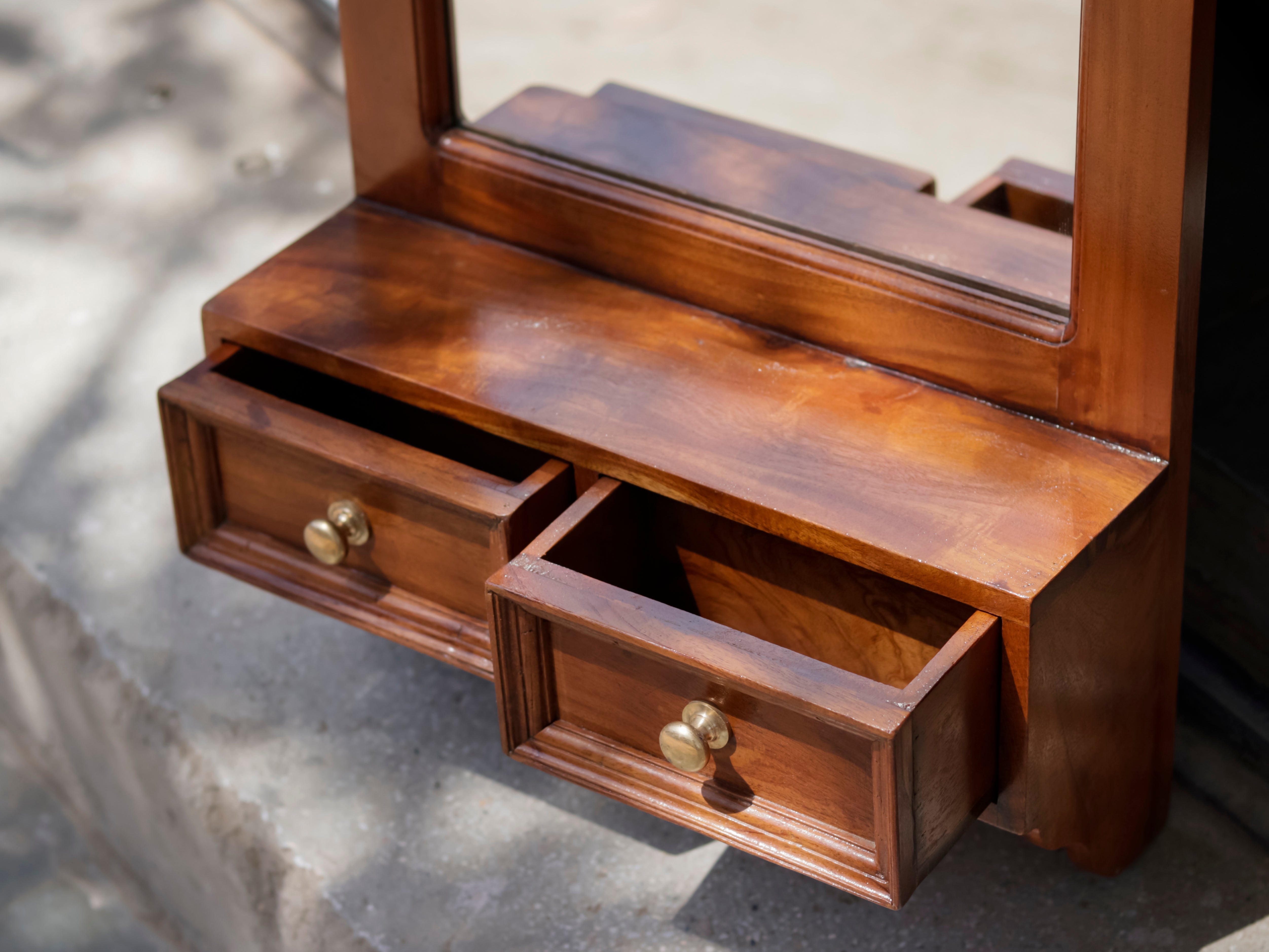 French arch style double drawer mirror frame Mirror