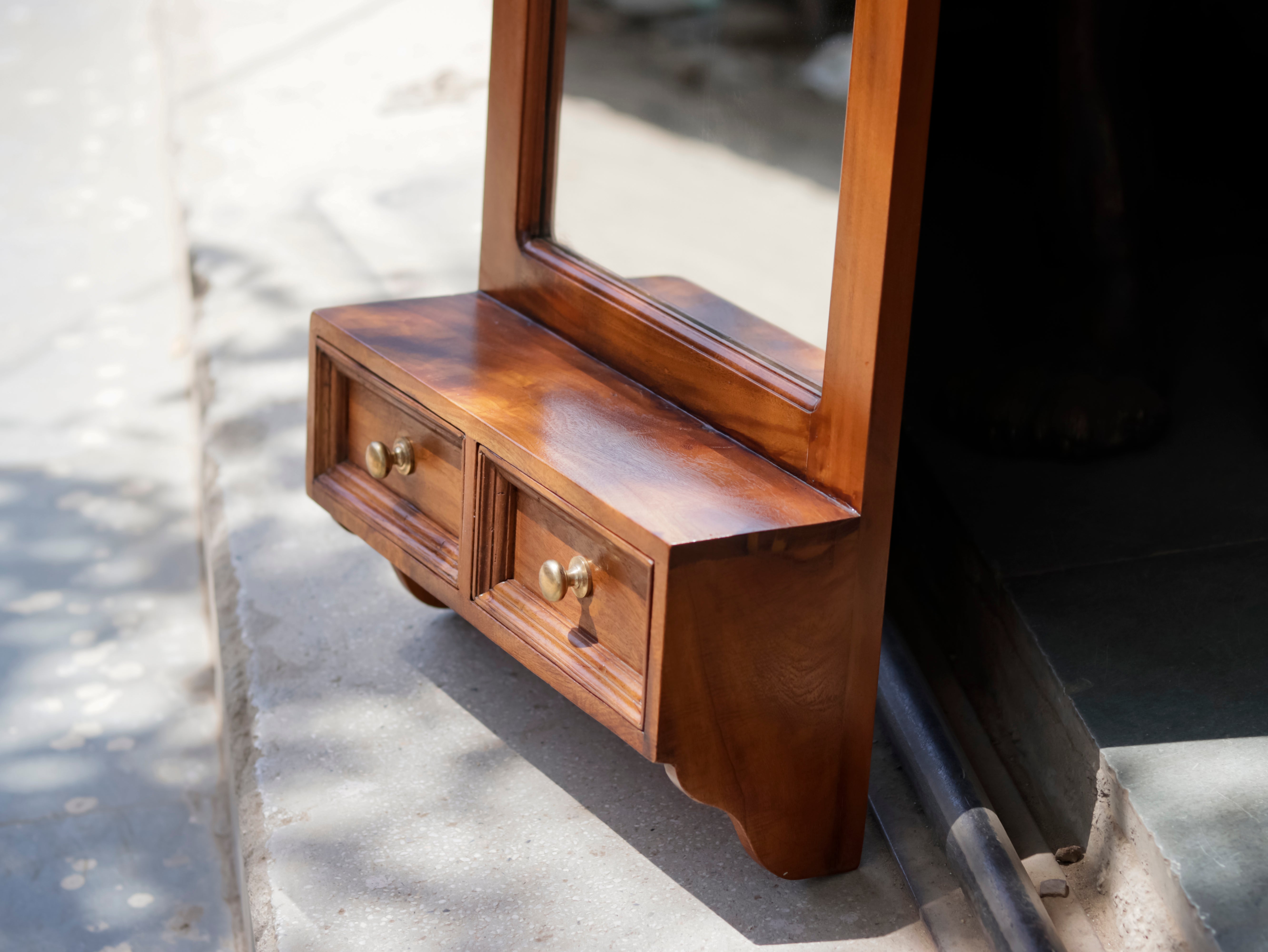 French arch style double drawer mirror frame Mirror