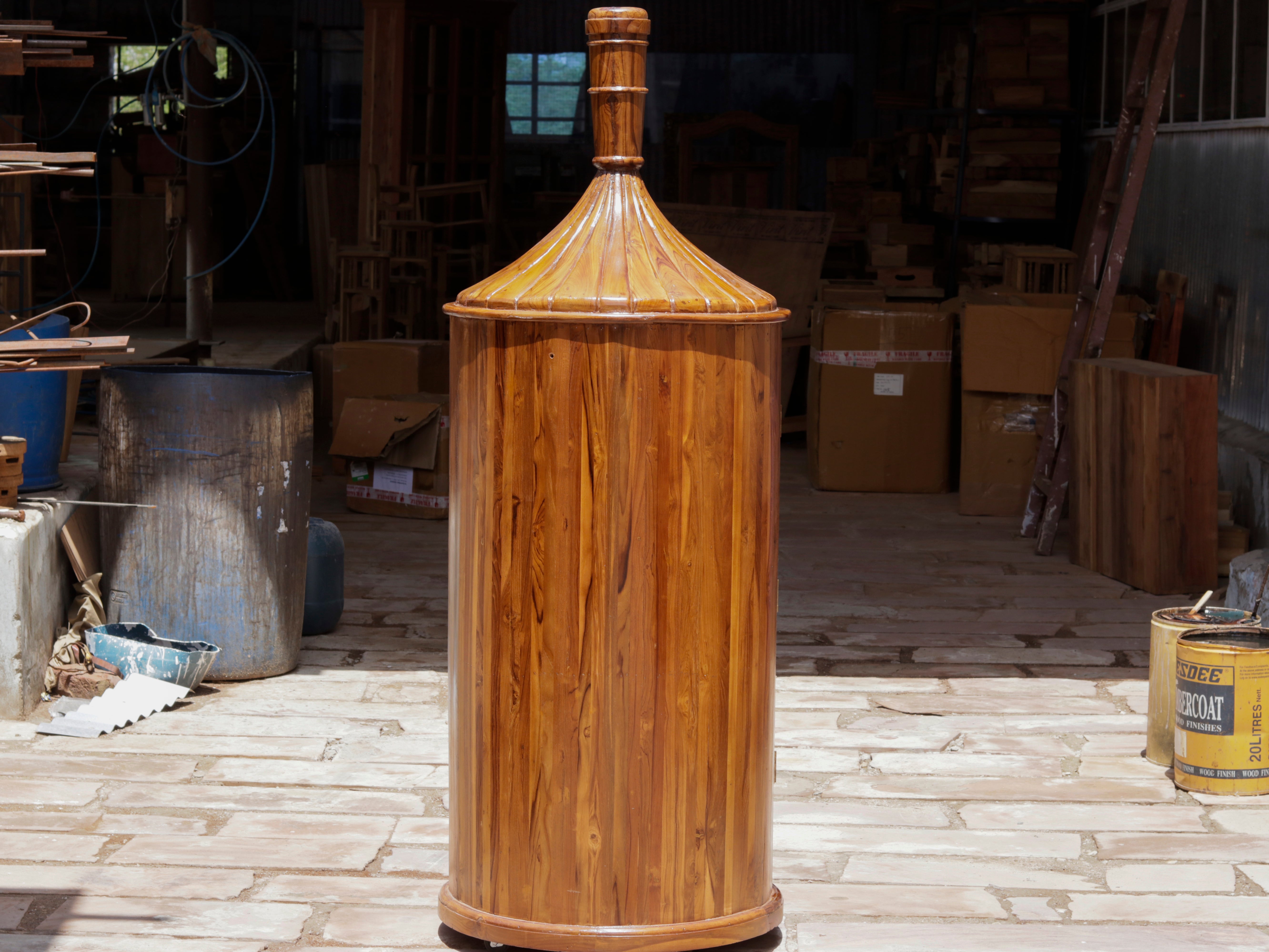 Traditional Historical Handpainted Wooden Bar Cabinet Bar Cabinet