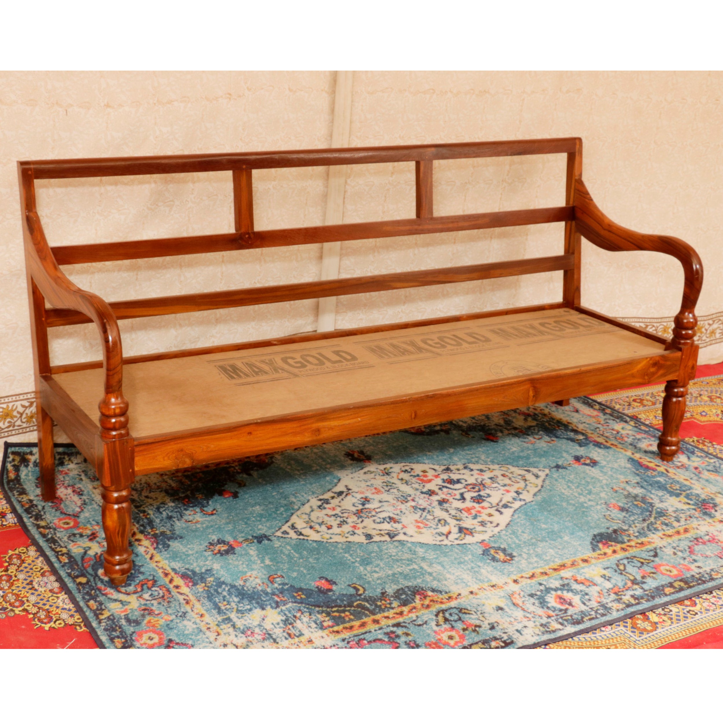 Curved Wooden Bench Bench
