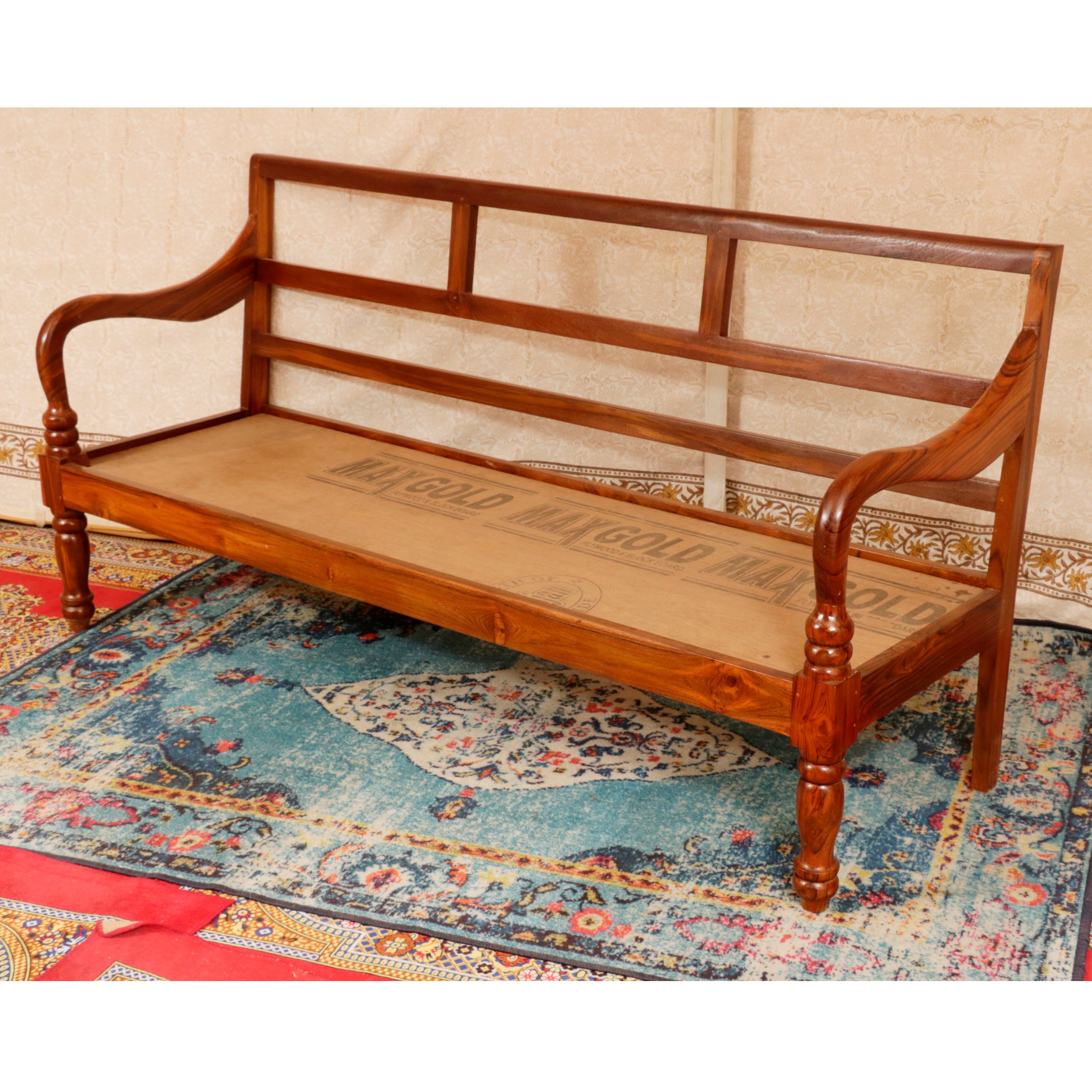 Curved Wooden Bench Bench