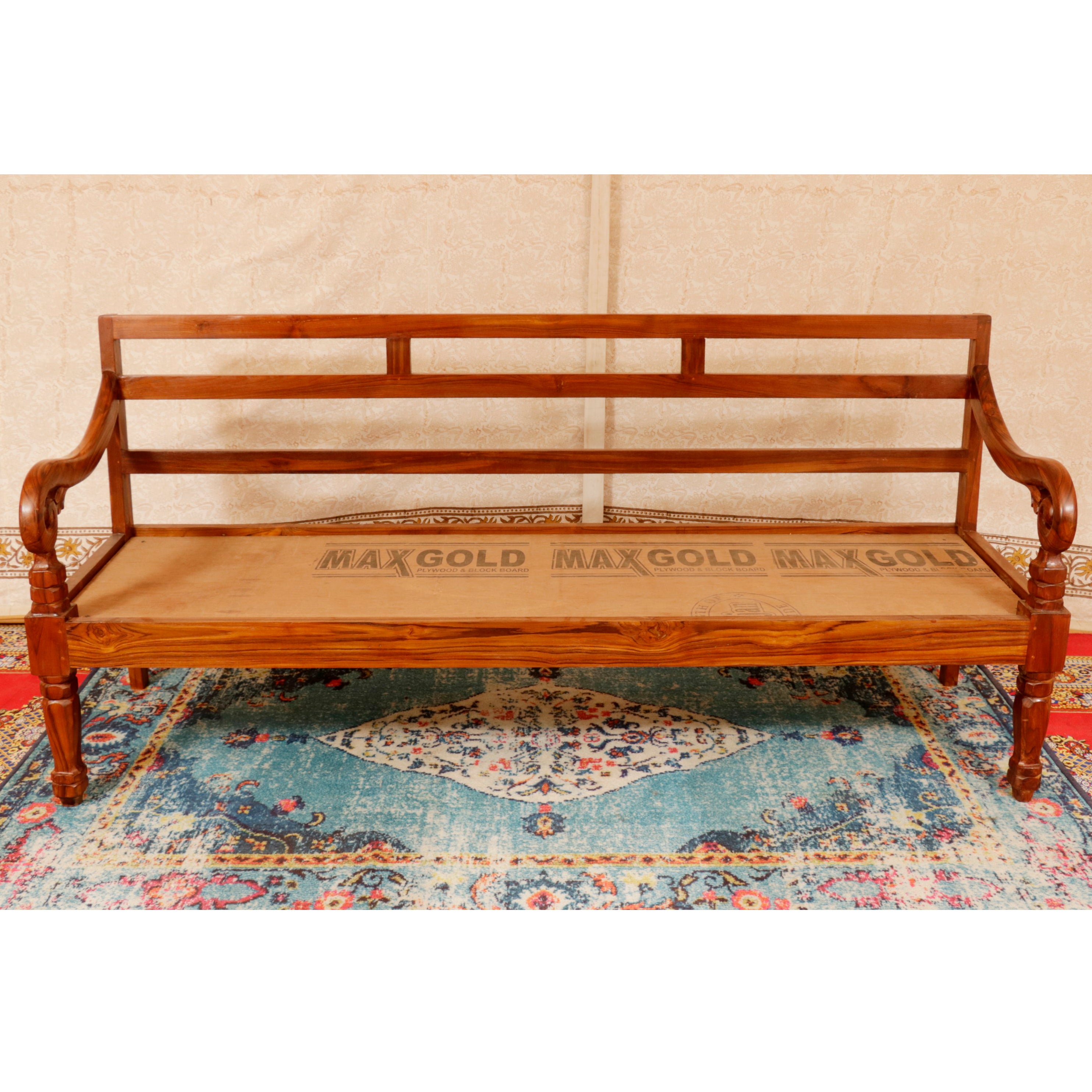Curved Wooden Bench Bench