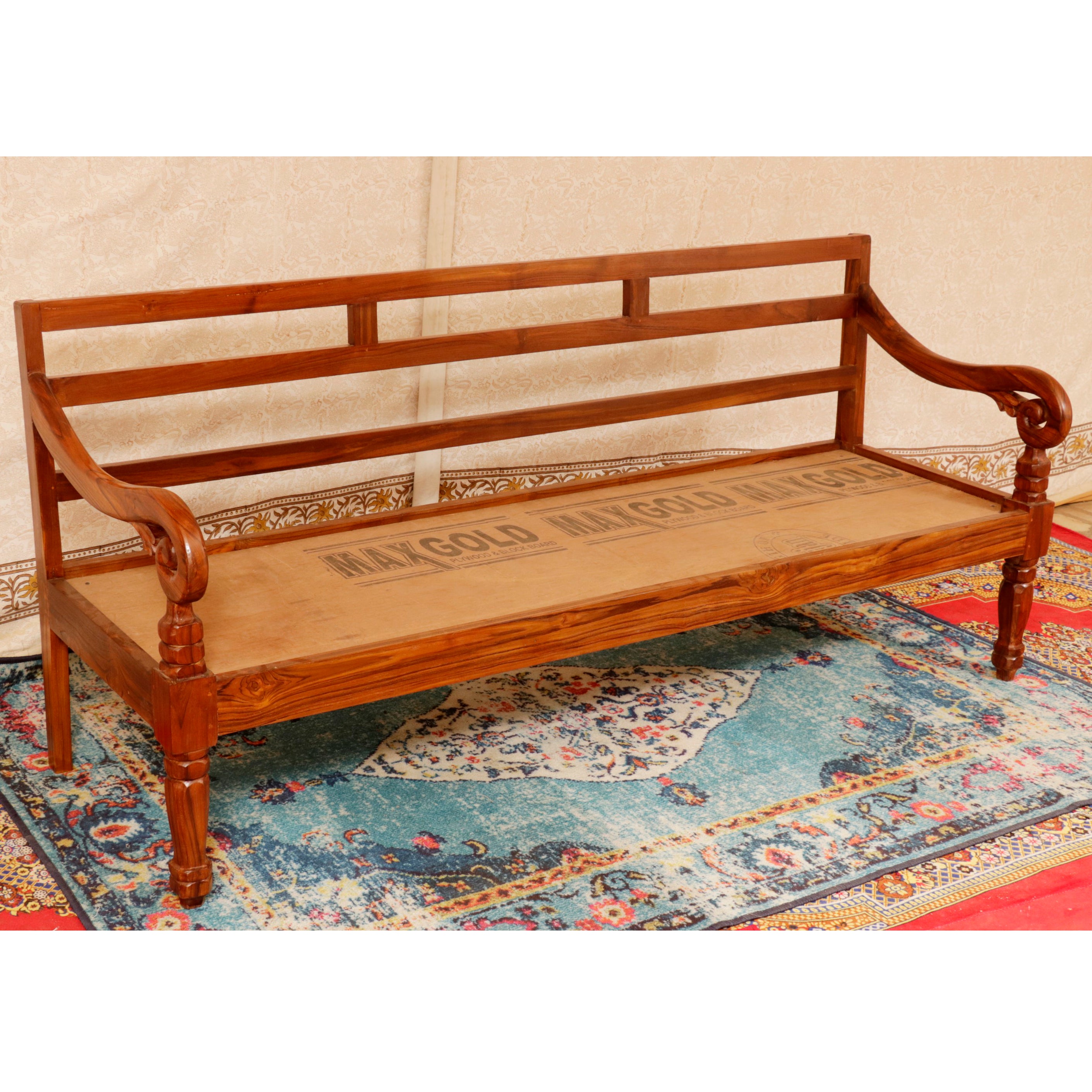 Curved Wooden Bench Bench