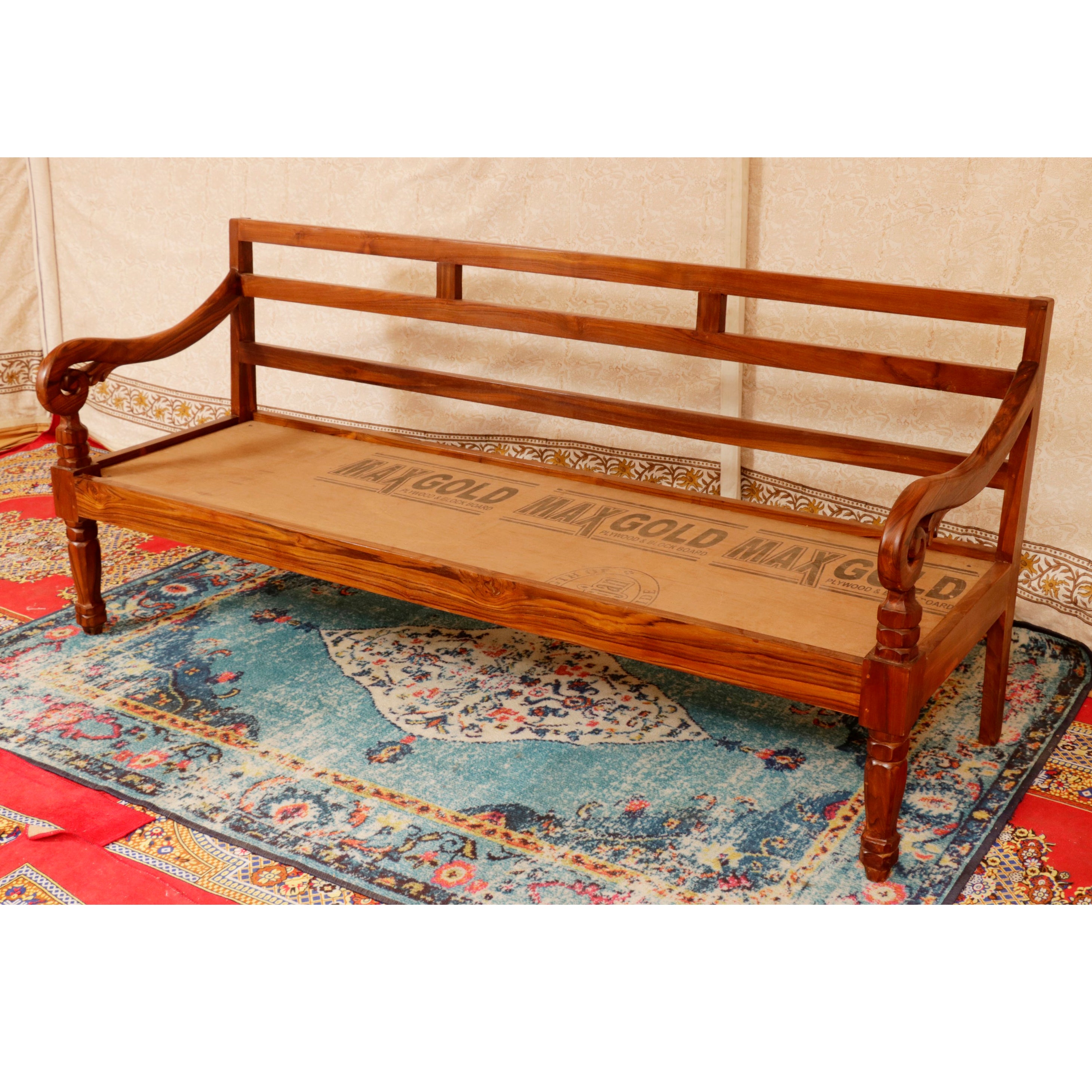 Curved Wooden Bench Bench