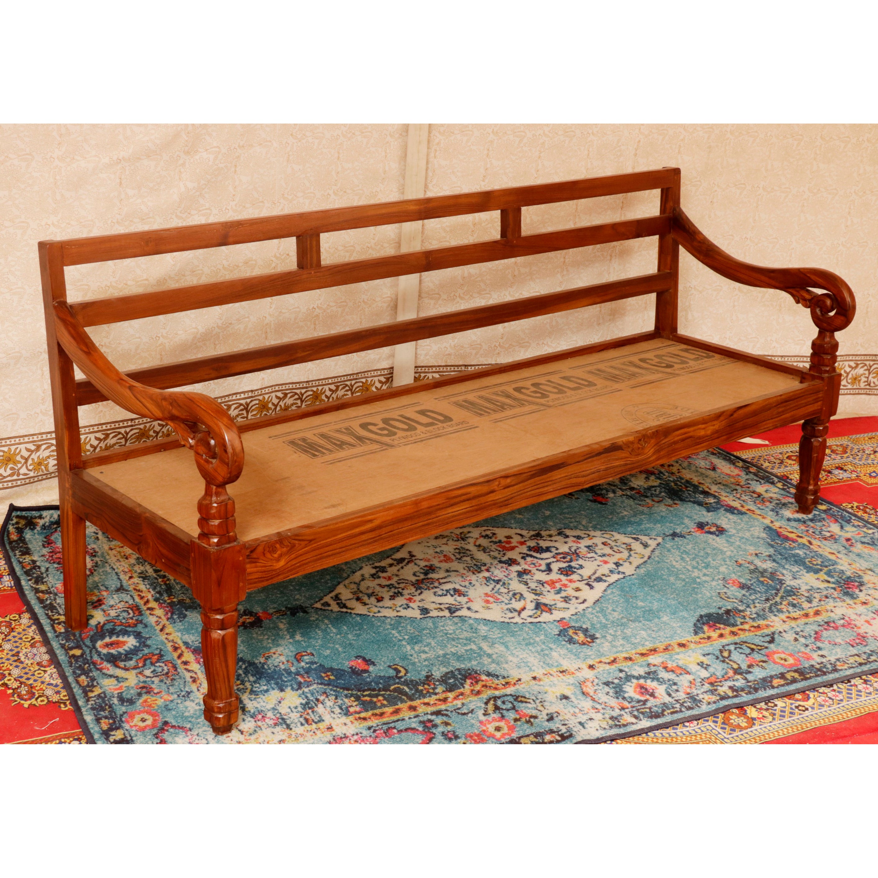 Curved Wooden Bench Bench