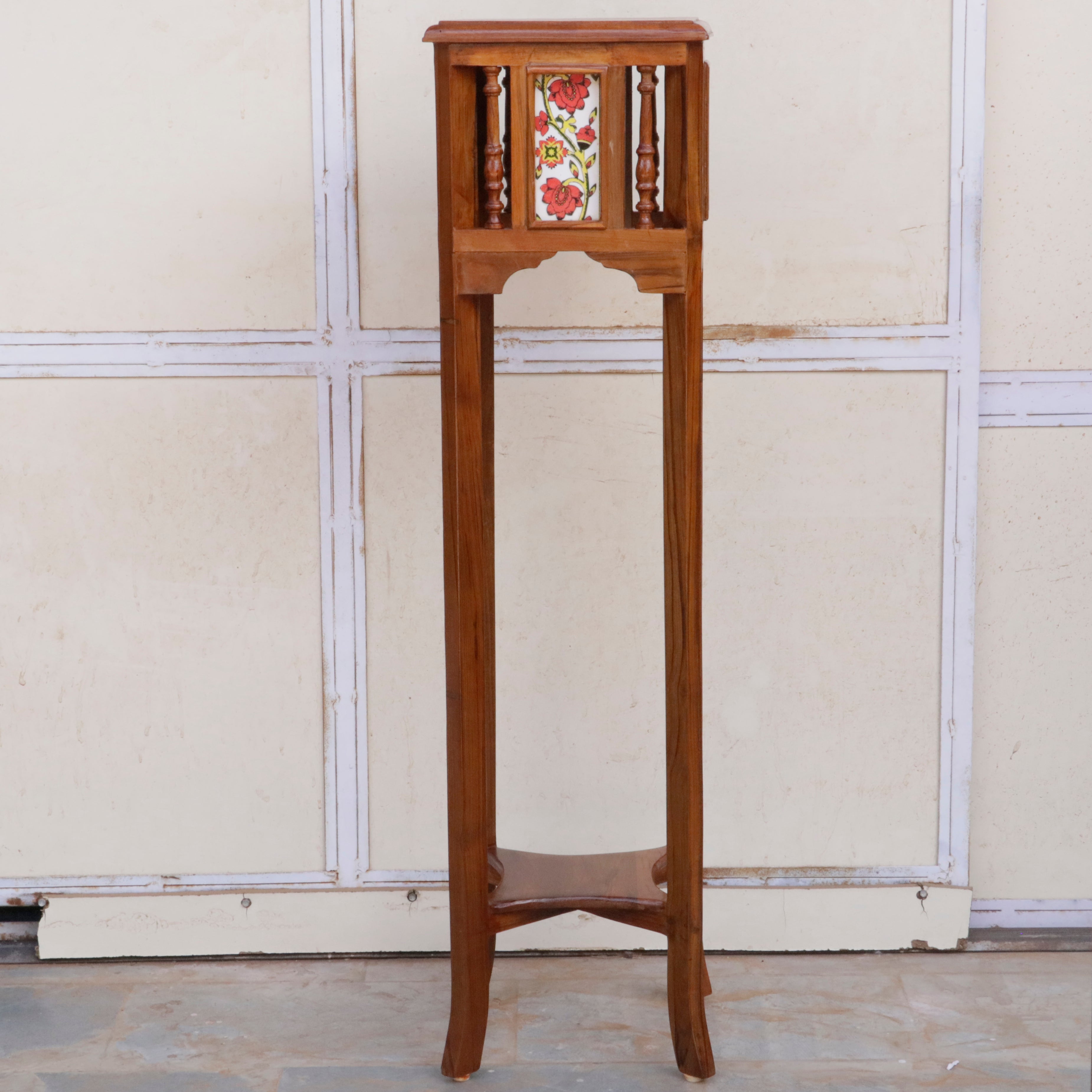 Classic Tiled End Table (11 x 11 x 42 Inch) End Table