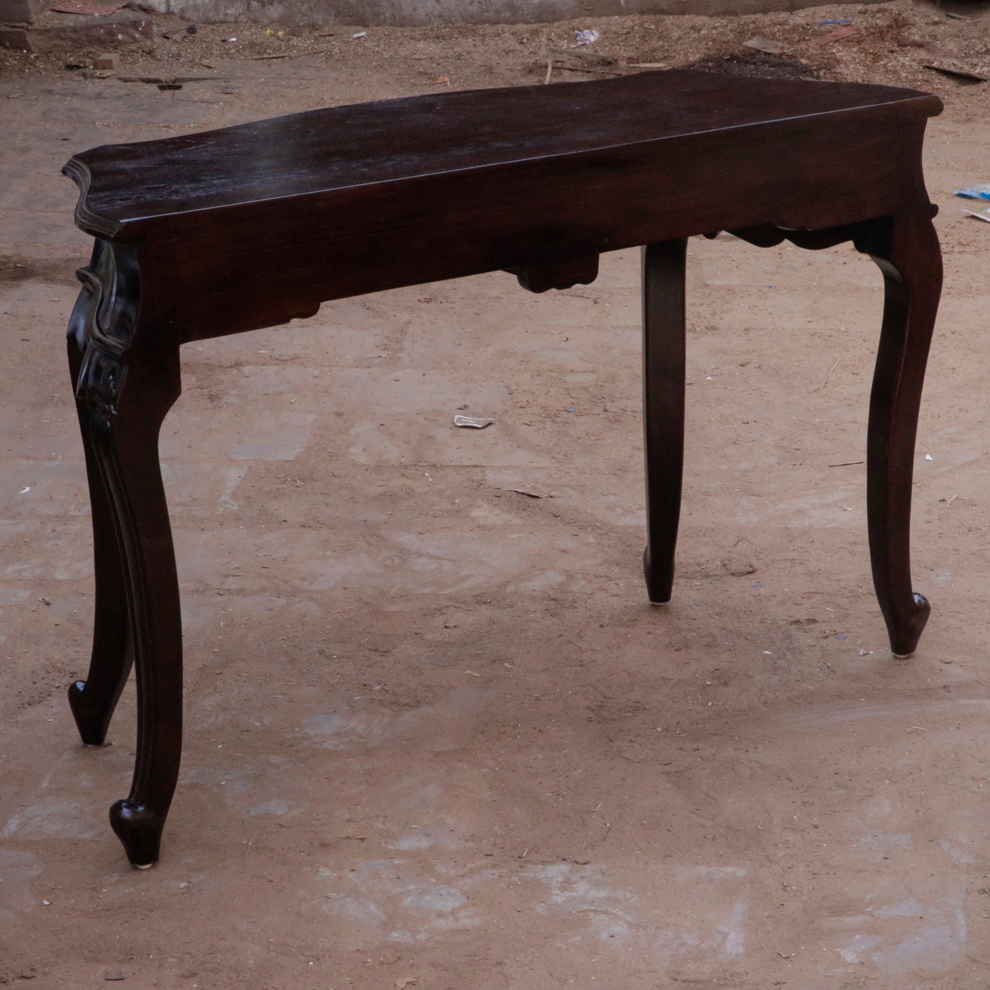 Dark Denver Double Drawer Wooden Handmade Console Table Study Table