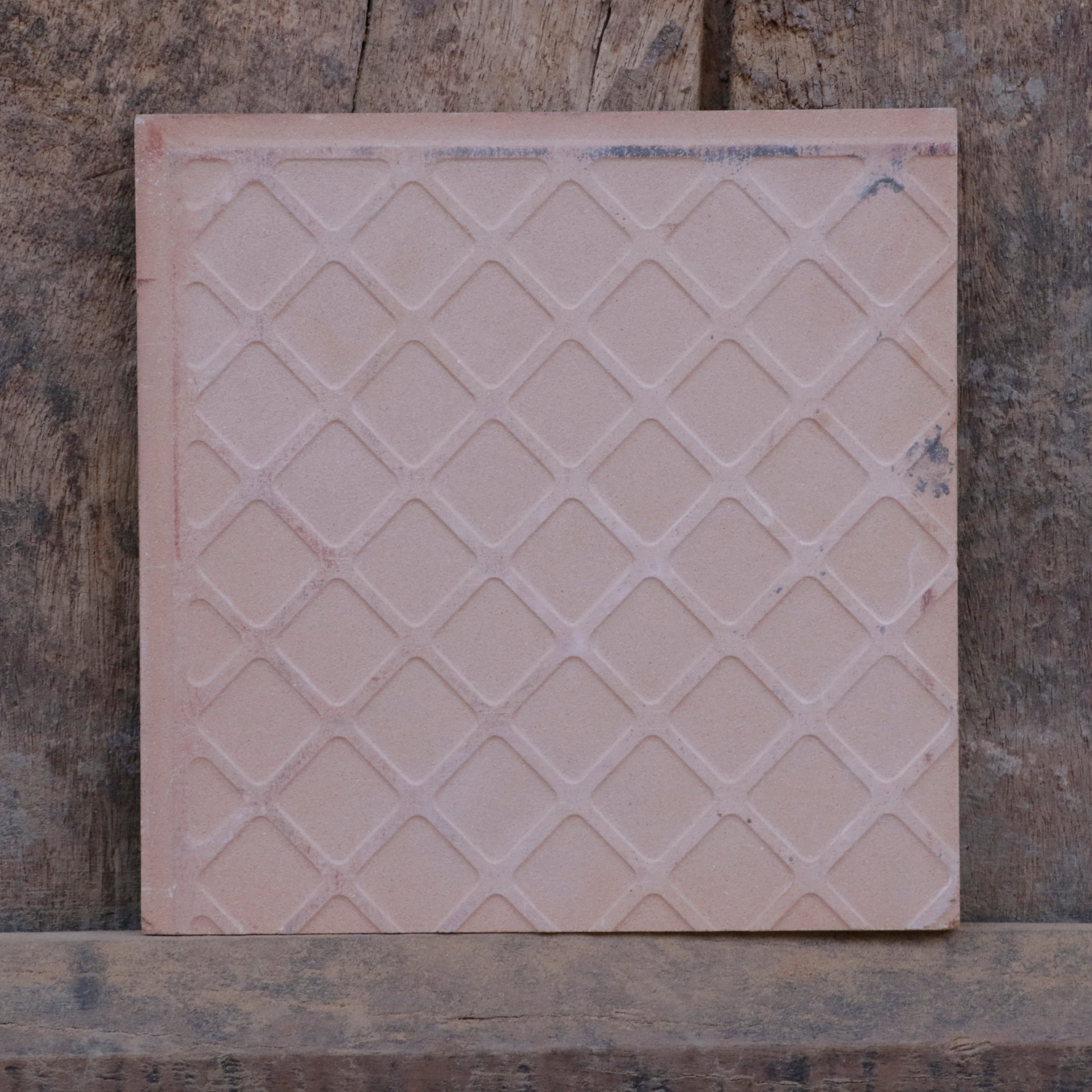 Pink Rose And Antique Green Border Ceramic Tile Ceramic Tile