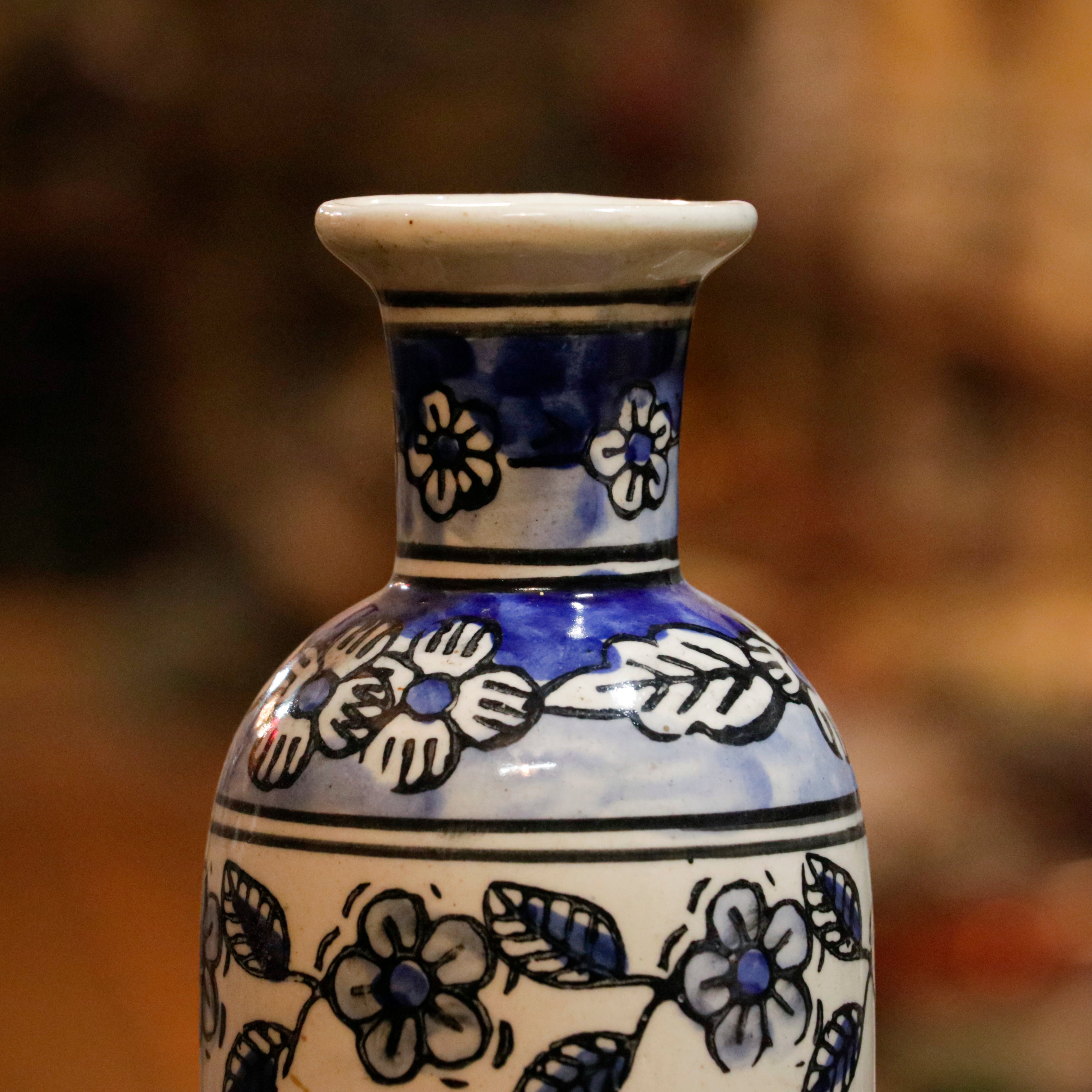 Melodious Borboun Flower Hand-Painted Ceramic Flower Pot Vase