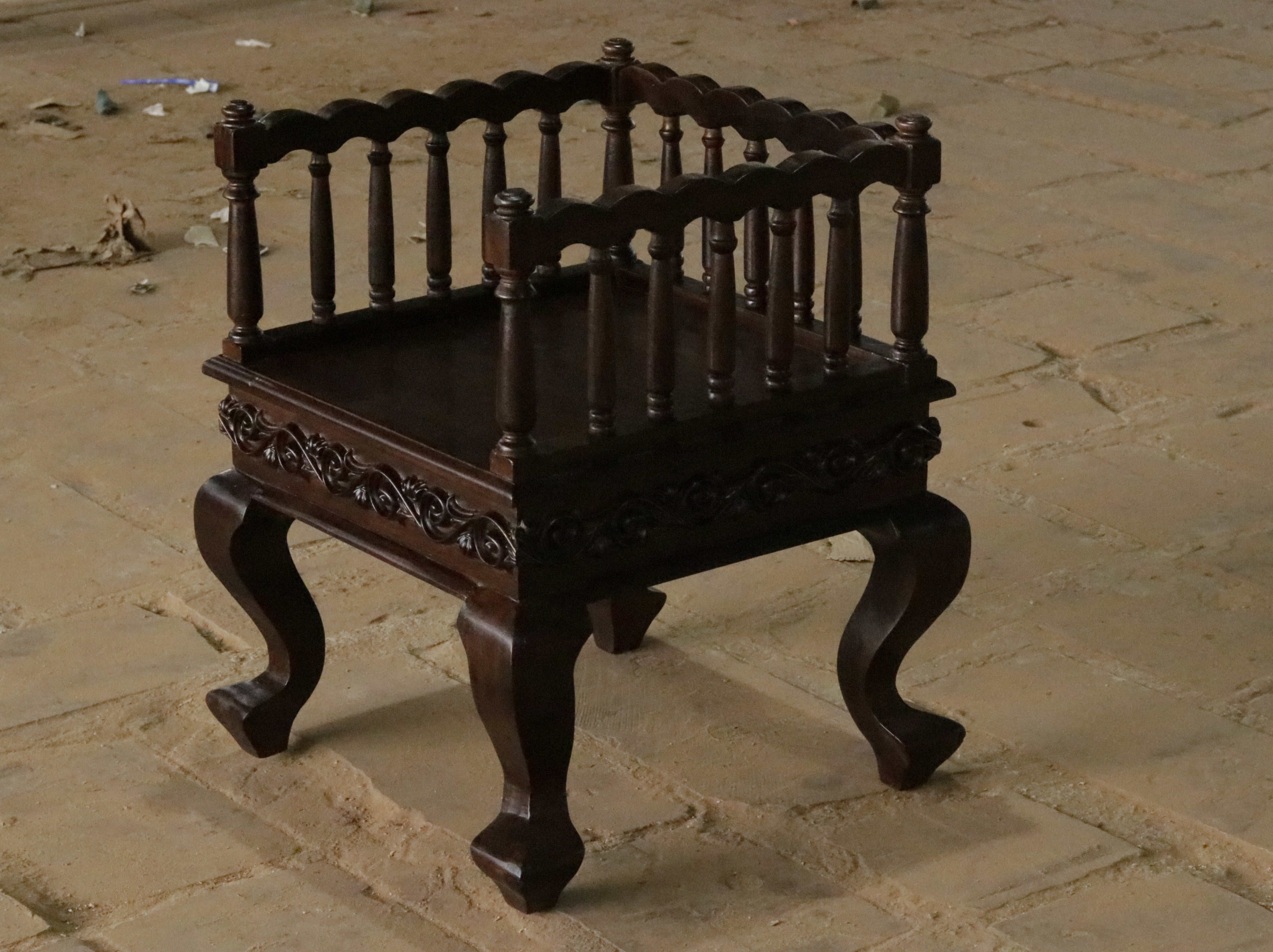 Glorious Dark Brown Finished Wooden Handmade Single Sofa Sofa