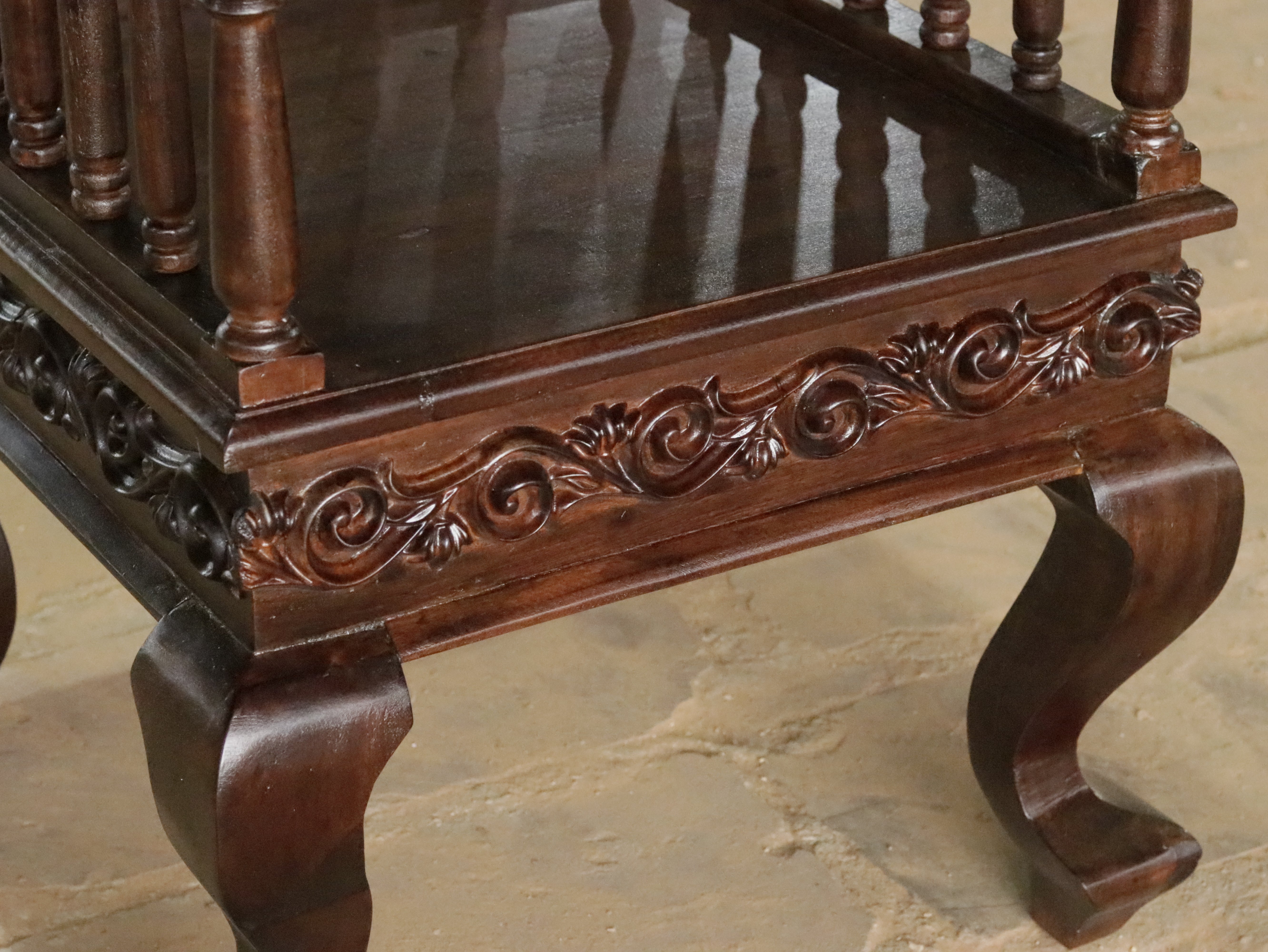 Glorious Dark Brown Finished Wooden Handmade Single Sofa Sofa
