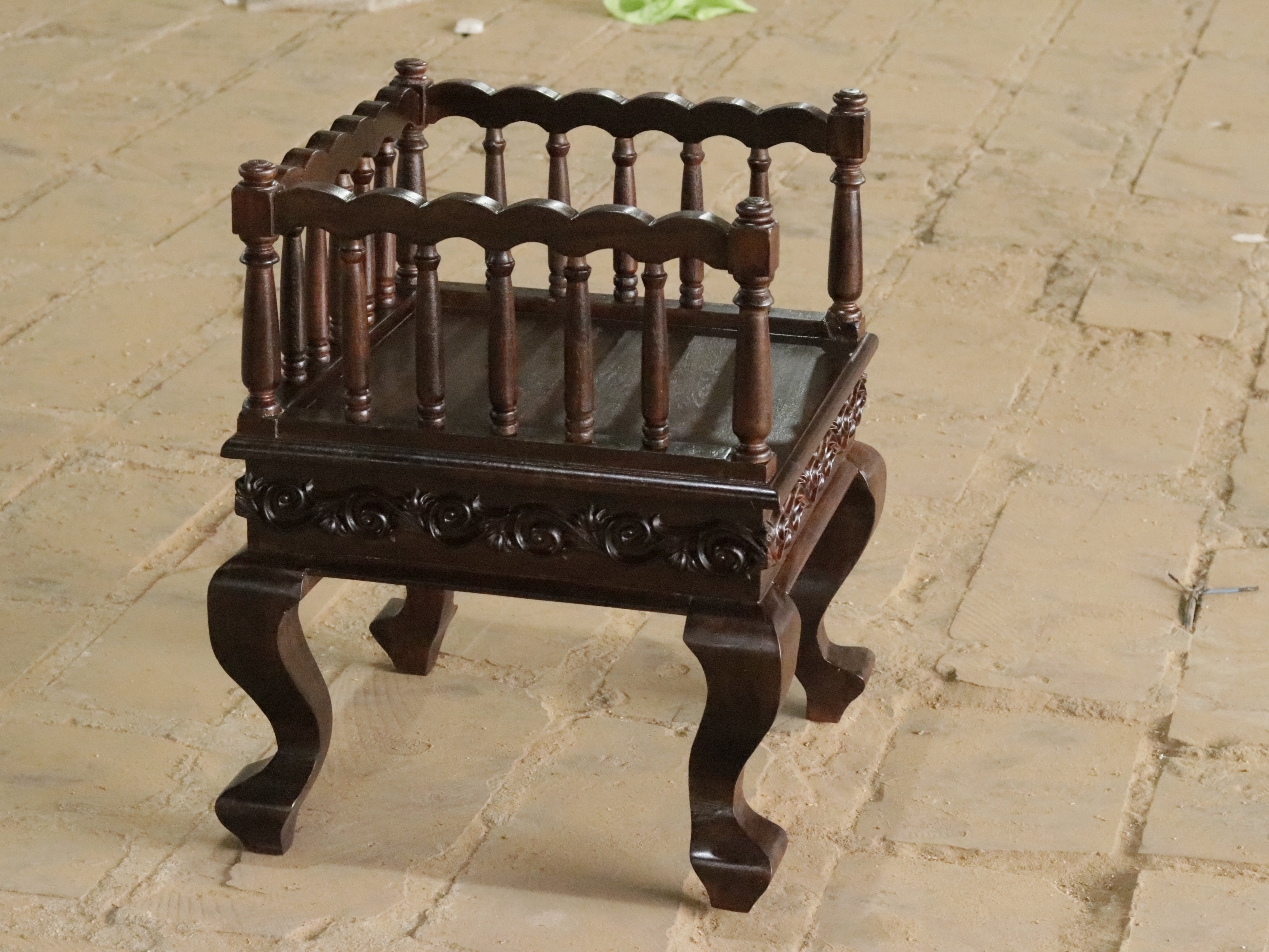 Glorious Dark Brown Finished Wooden Handmade Single Sofa Sofa