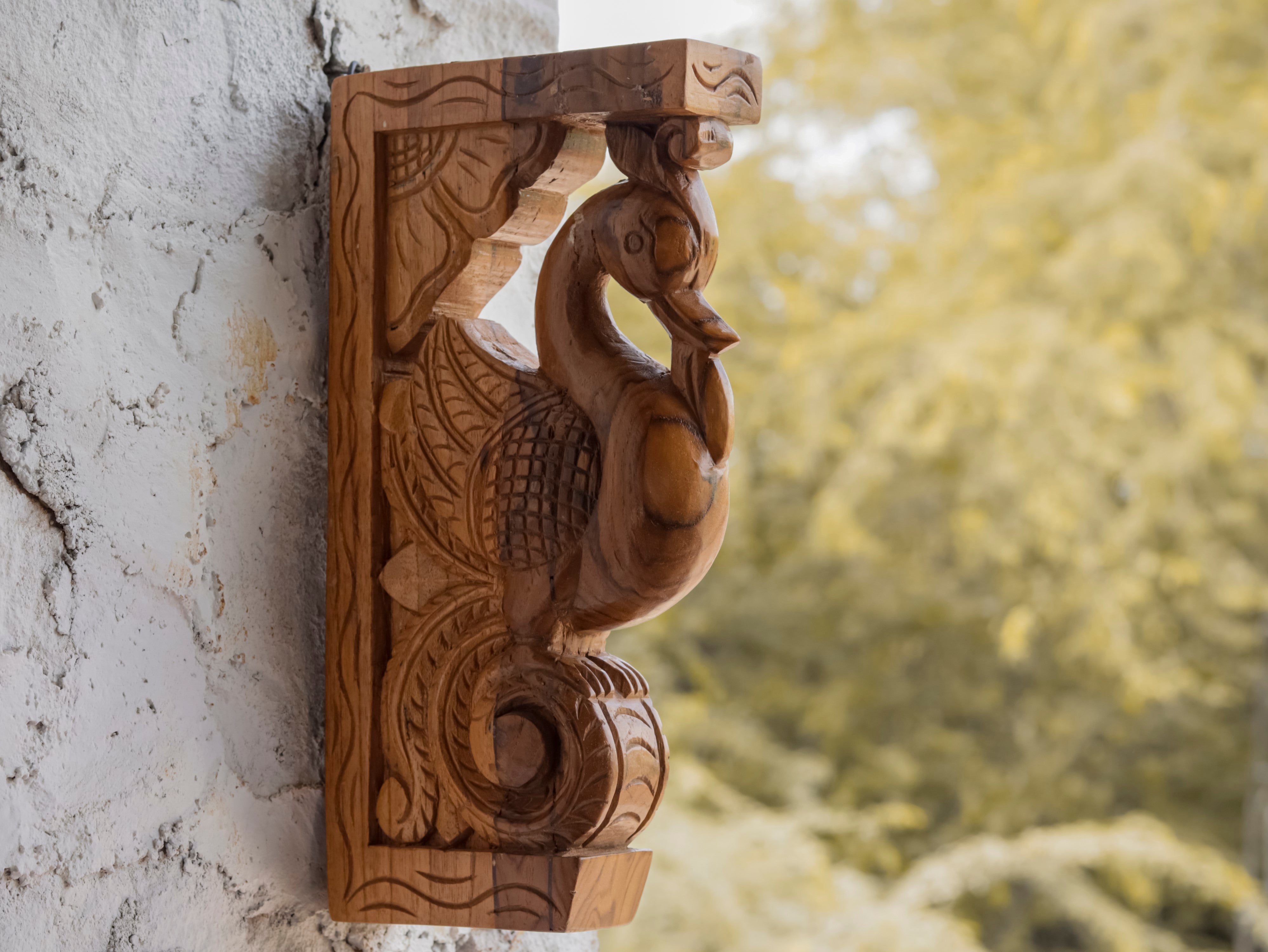 Classic Bird Solid Teak Door Bracket Door Bracket