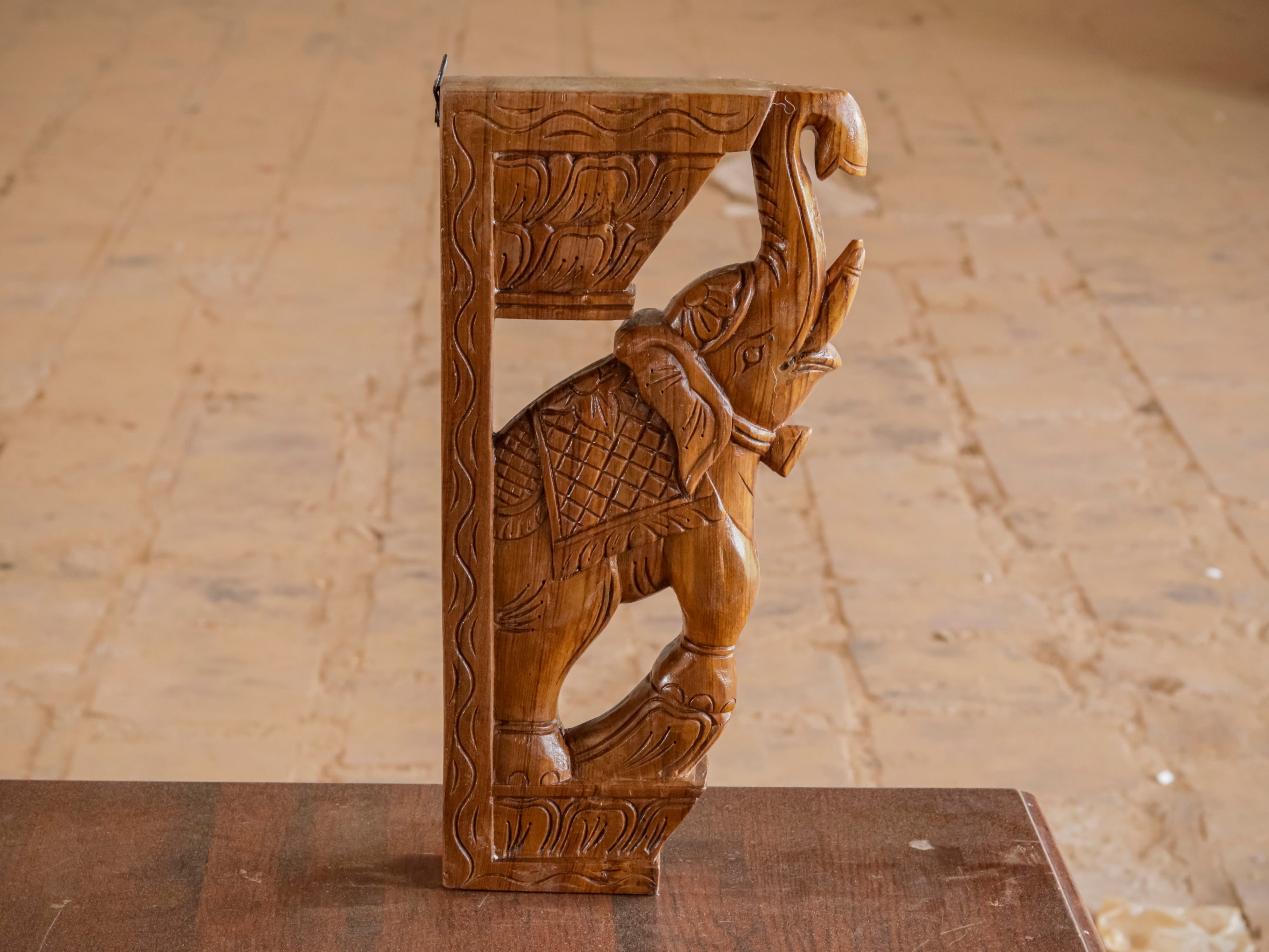 Solid teak elephant dance Door bracket Door Bracket