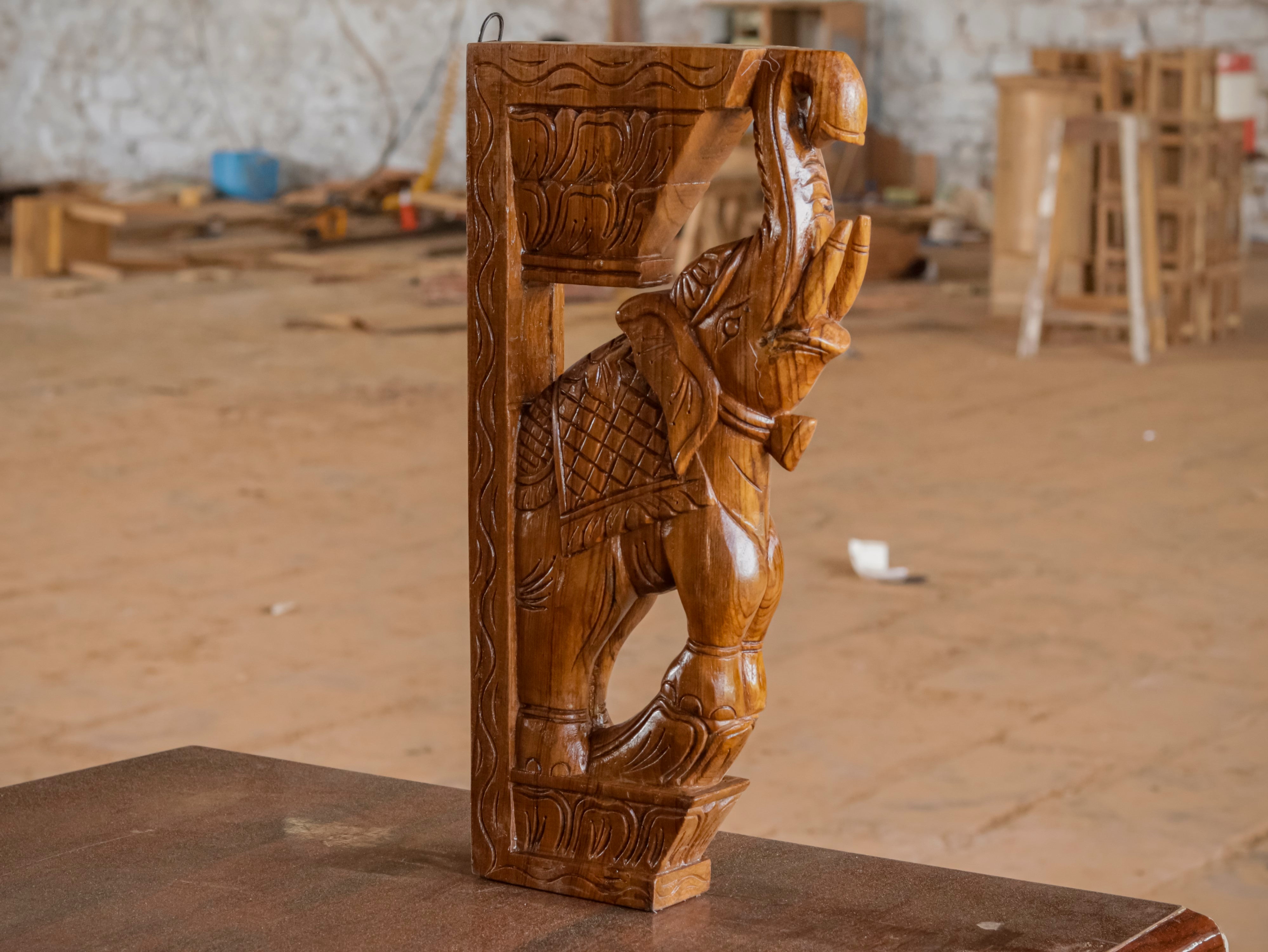 Solid teak elephant dance Door bracket Door Bracket