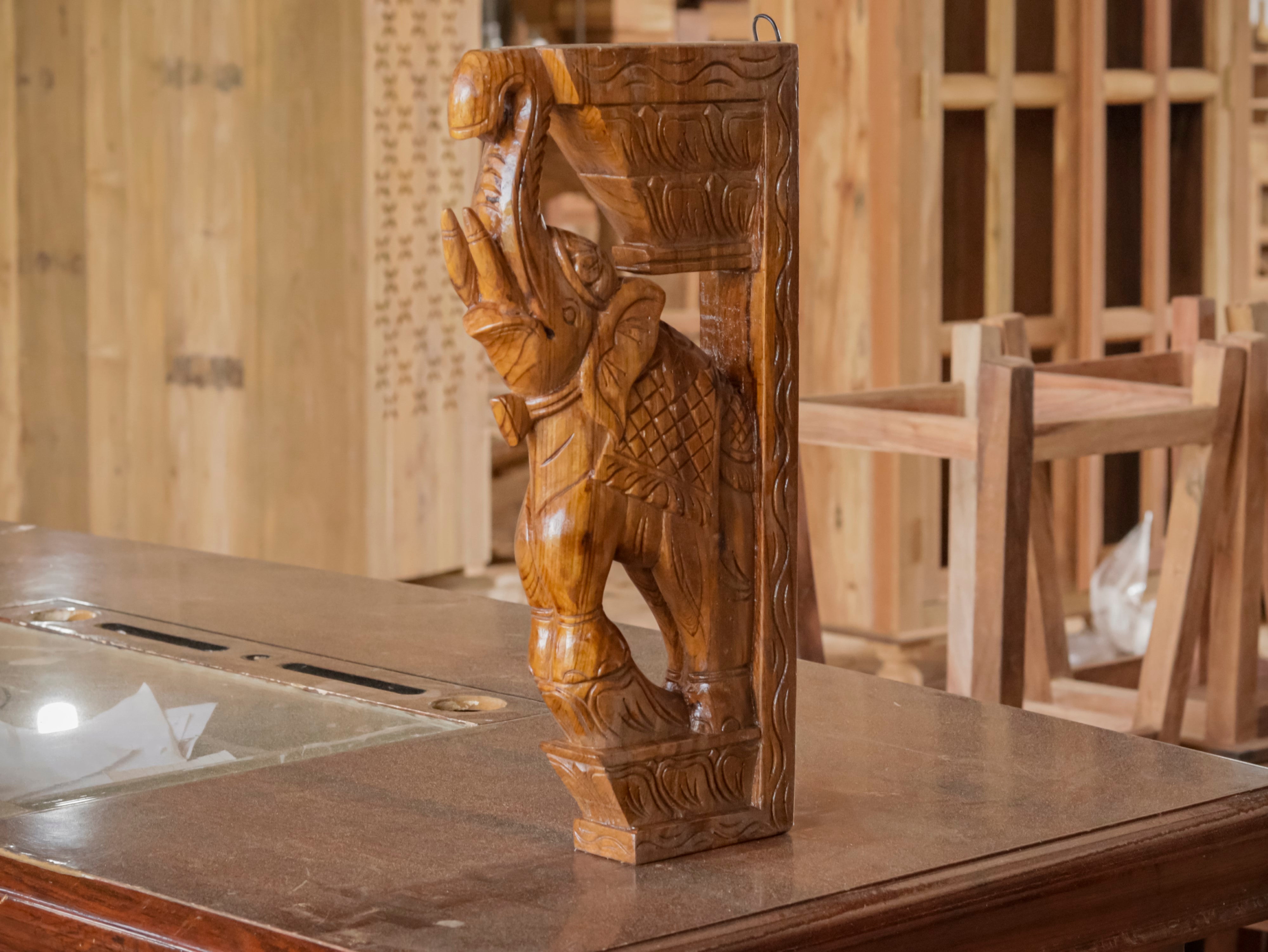 Solid teak elephant dance Door bracket Door Bracket