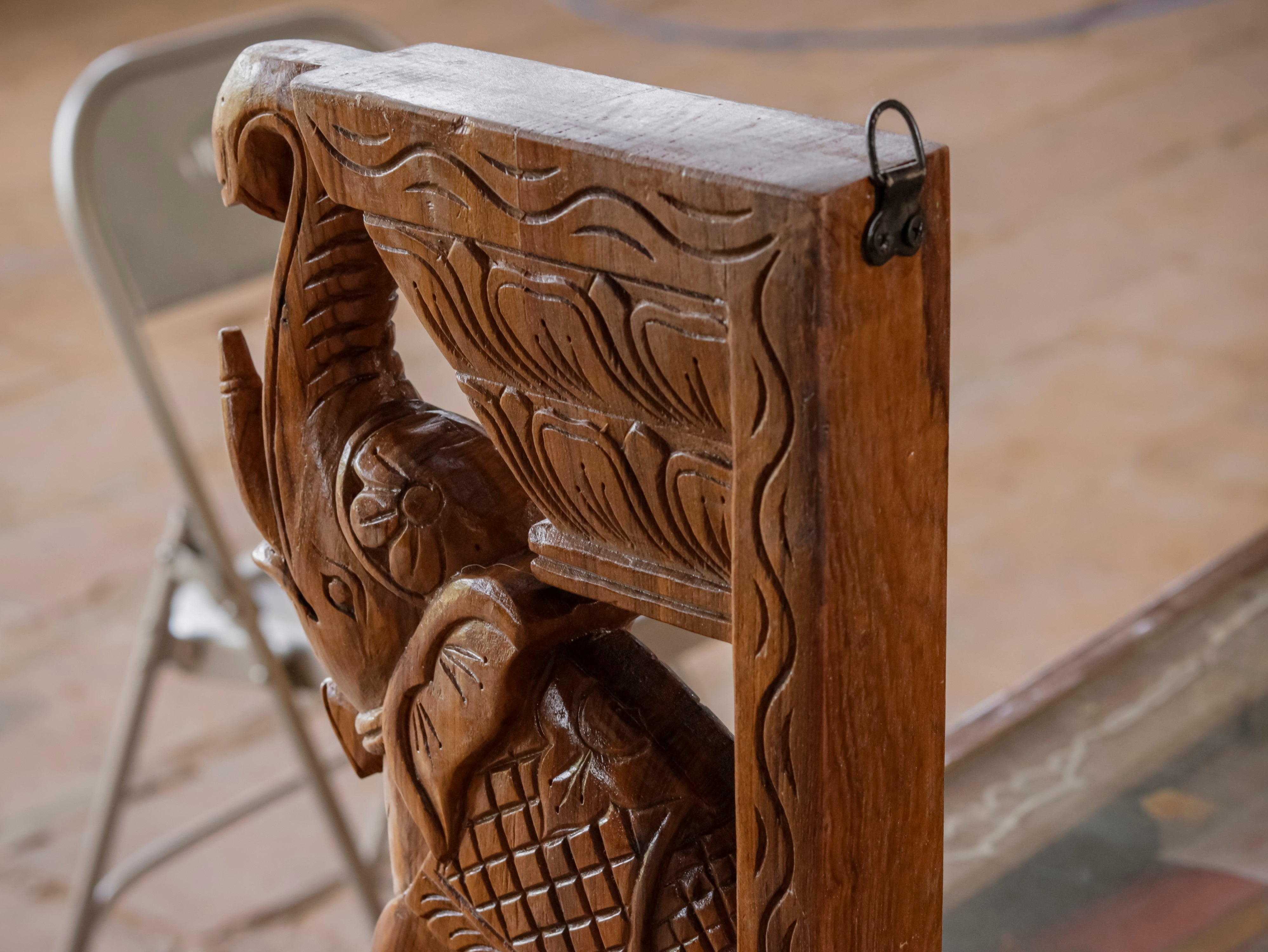 Solid teak elephant dance Door bracket Door Bracket