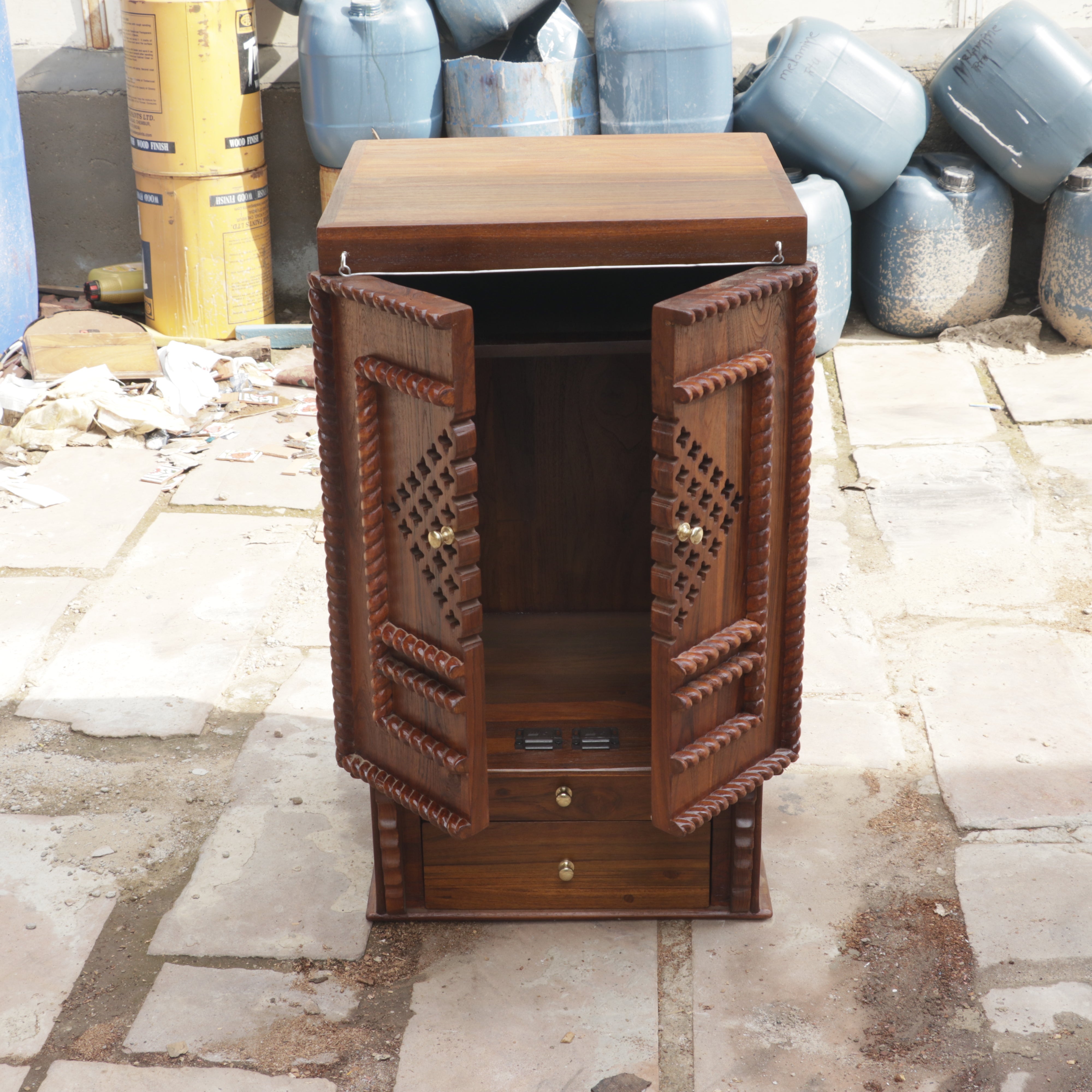 Richard Old Farmhouse Carved Door Wooden Handmade Temple Temple