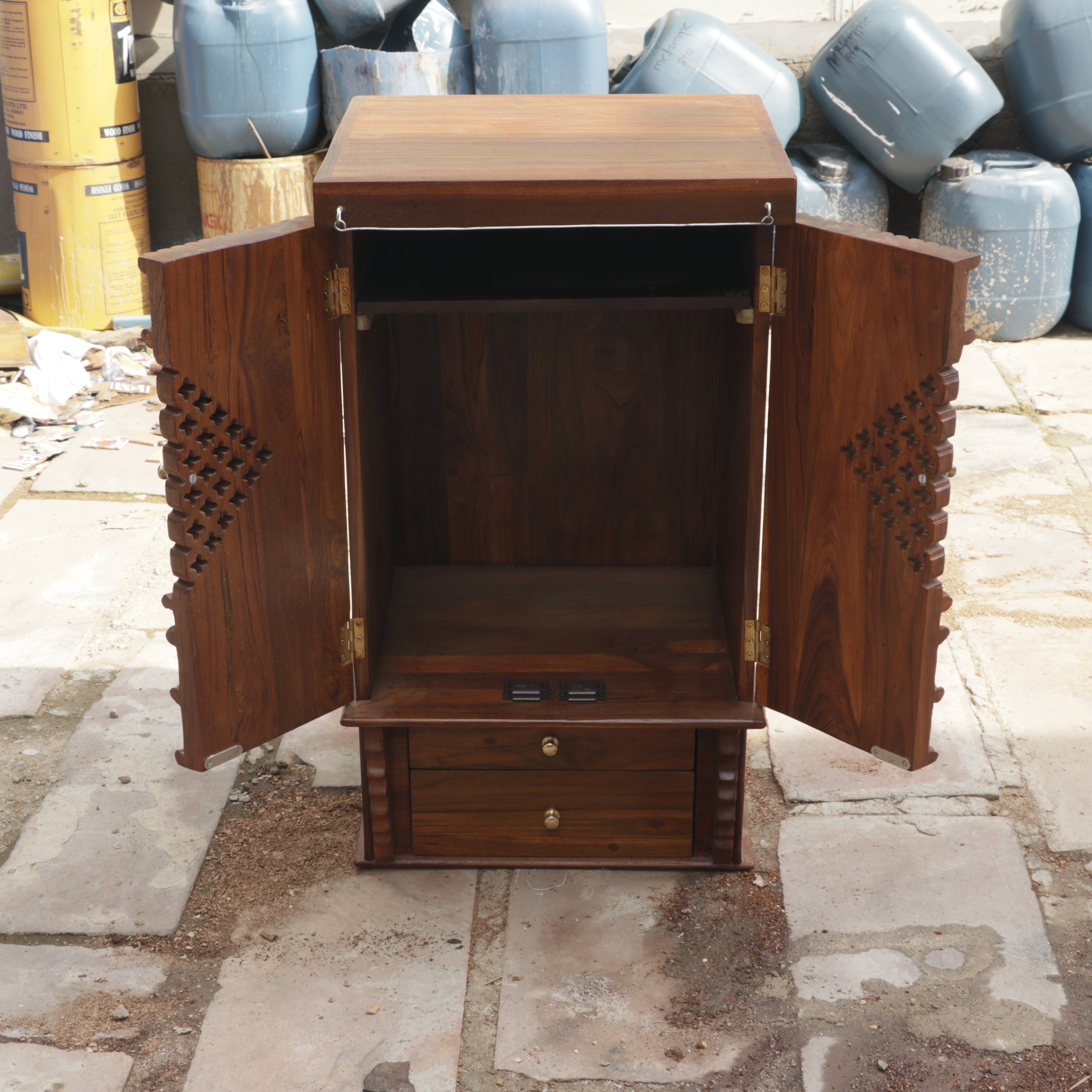 Richard Old Farmhouse Carved Door Wooden Handmade Temple Temple