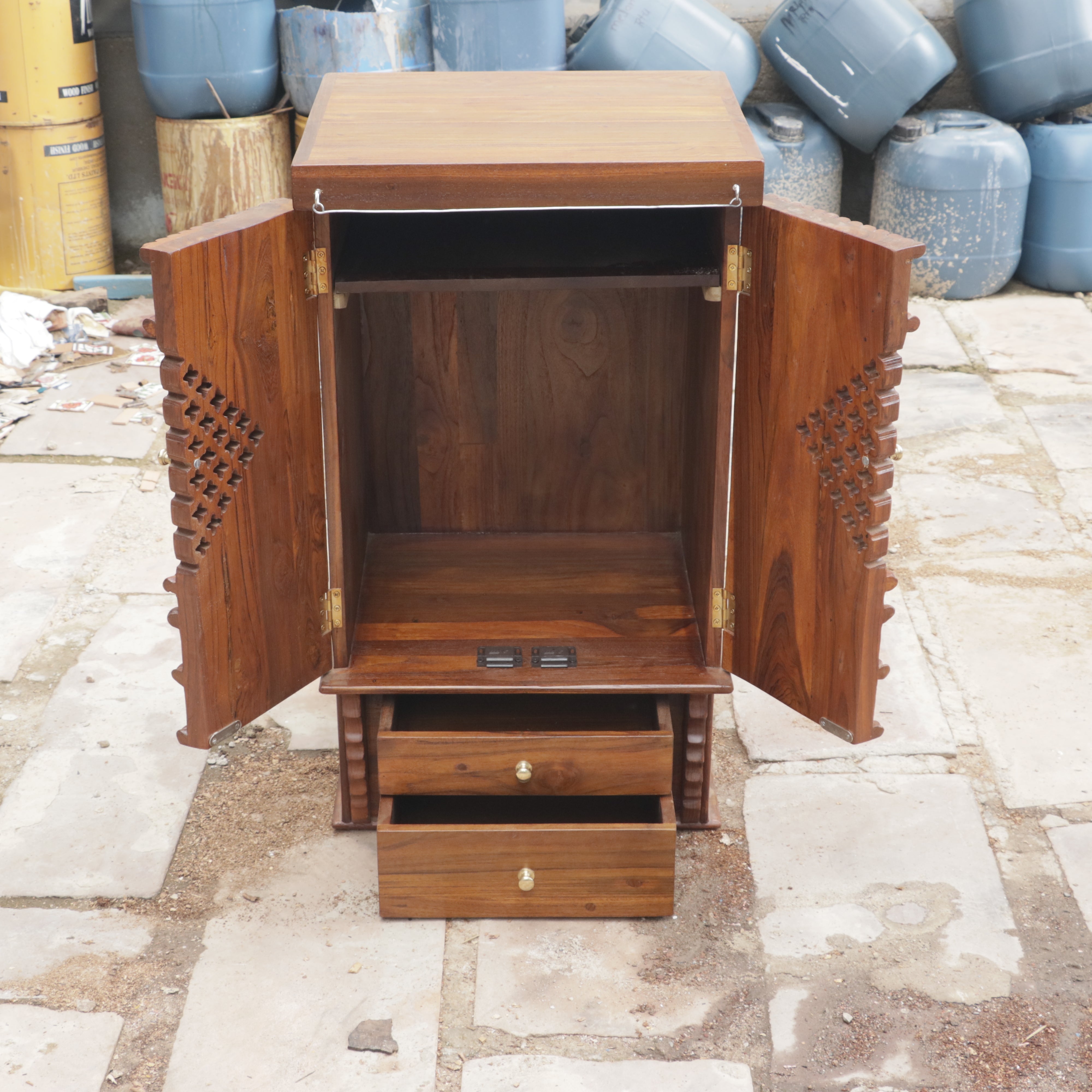 Richard Old Farmhouse Carved Door Wooden Handmade Temple Temple