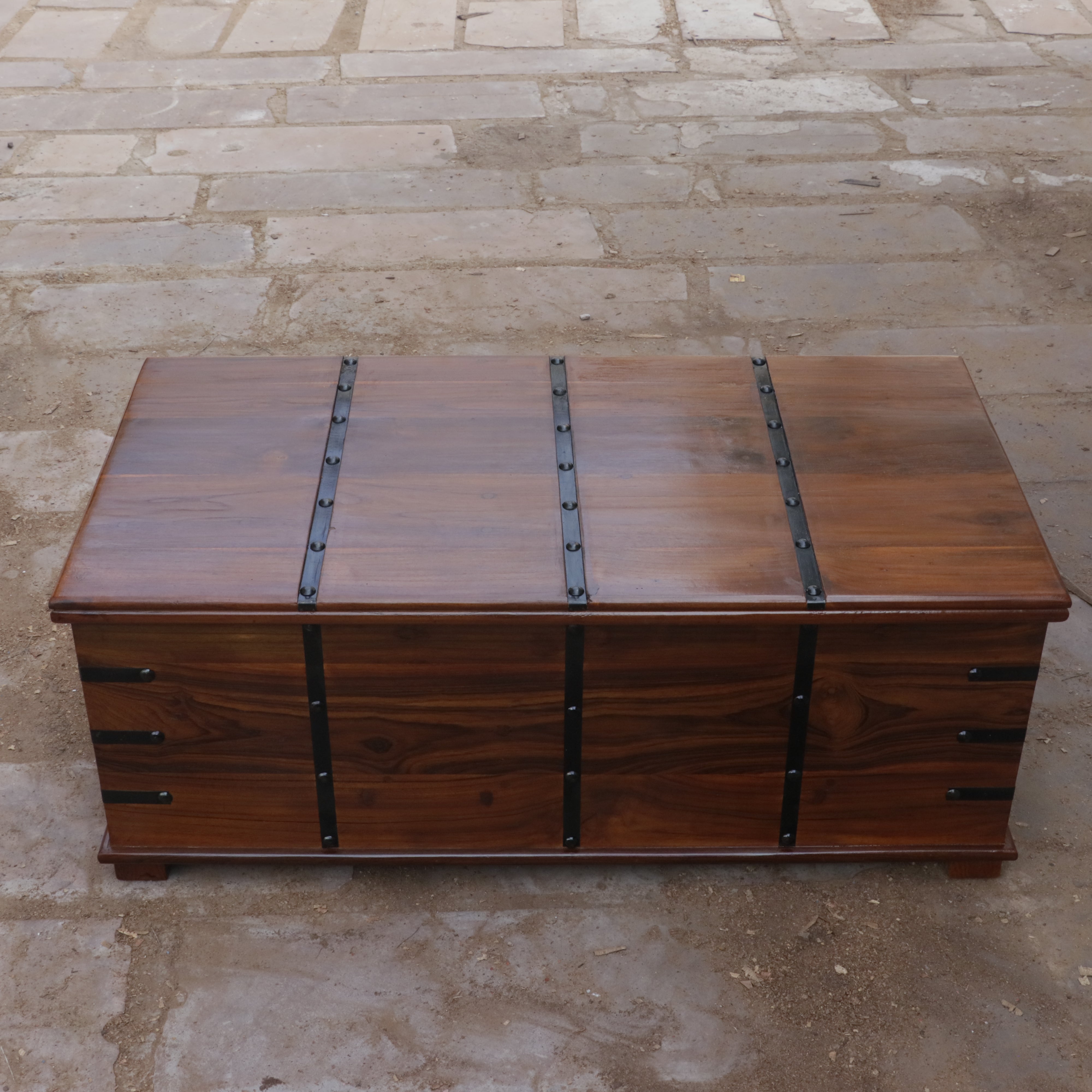 Tortoise Wooden Metal Fitted Box Wooden Box