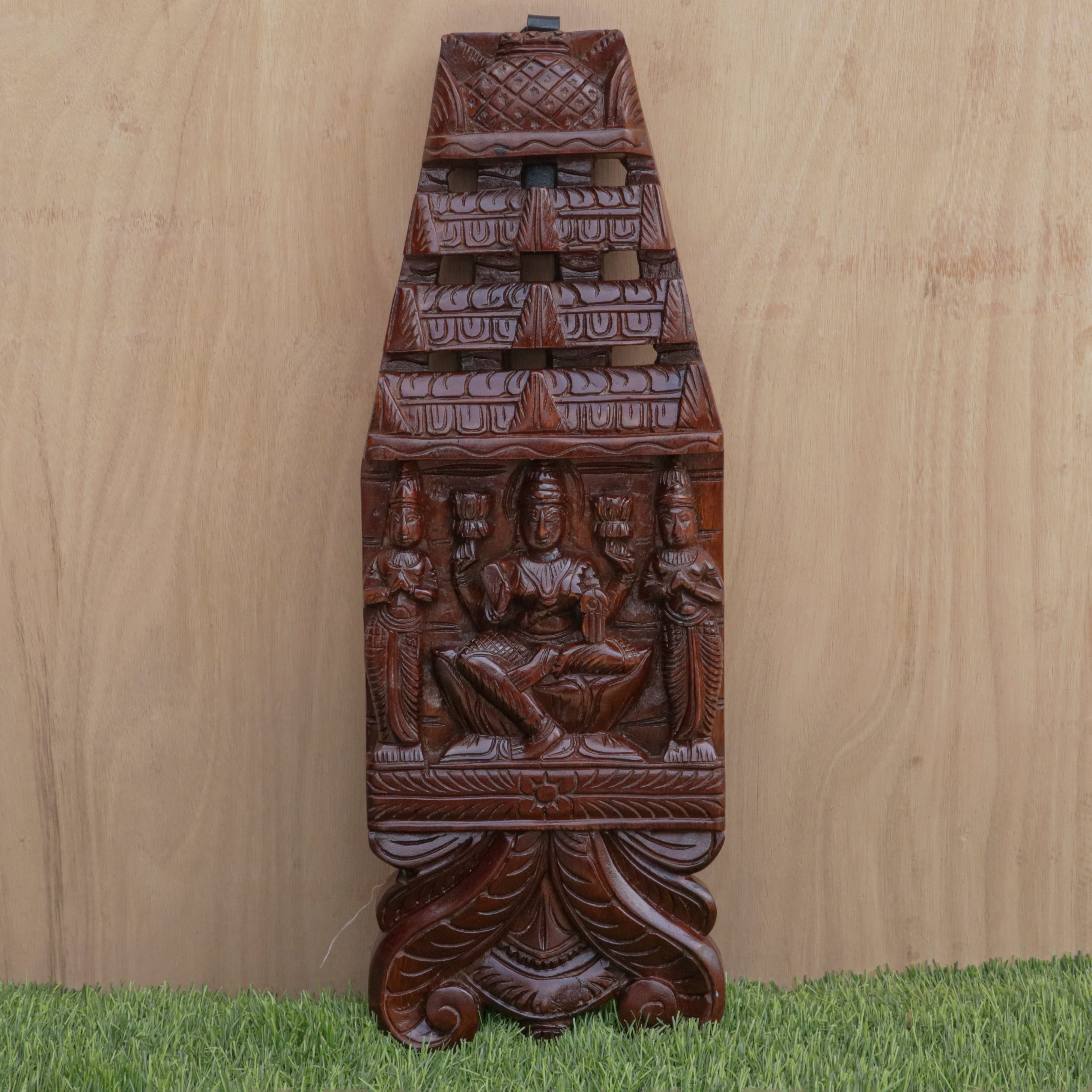 Wooden Carved God Panel Traditional Décor
