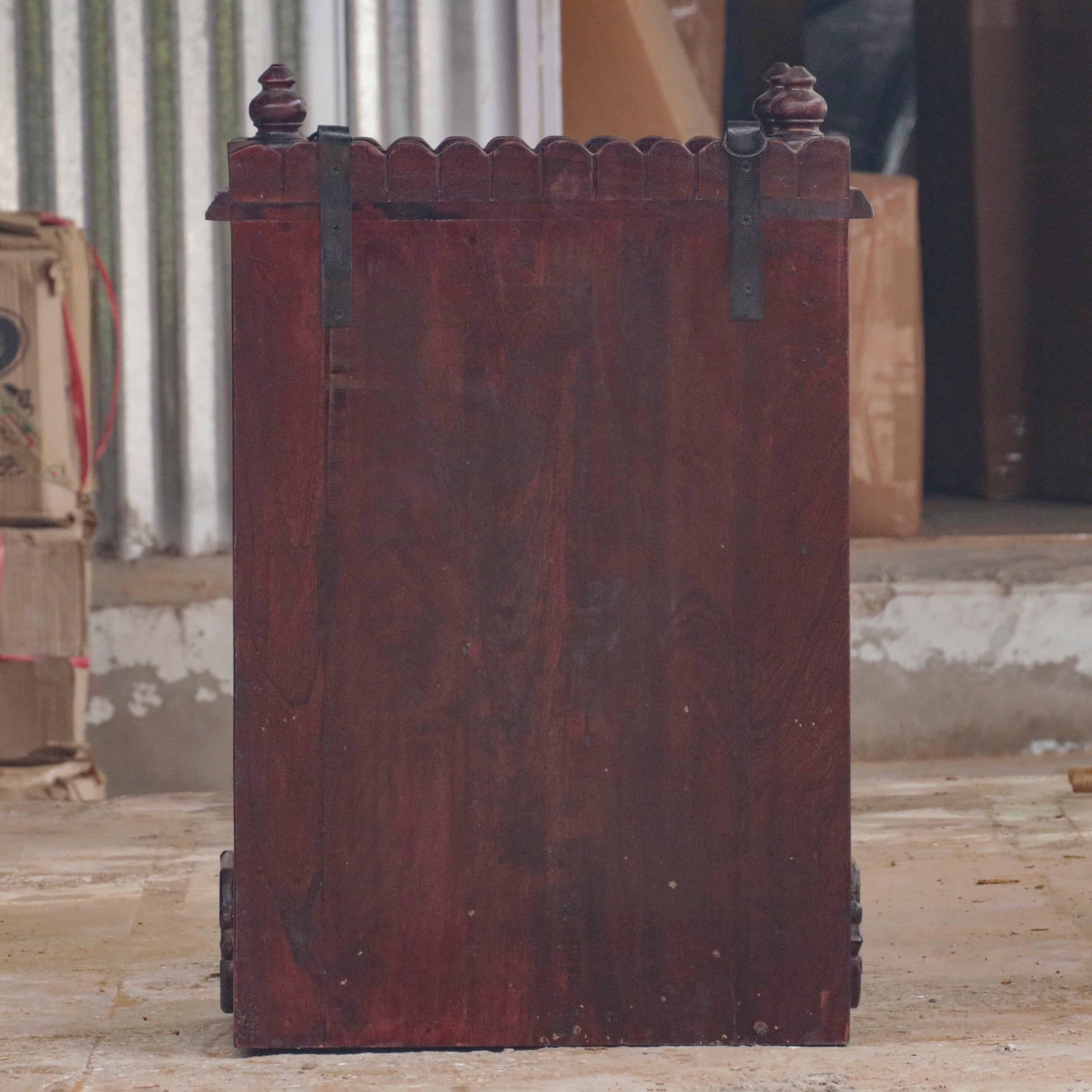 Vintage Dark Mahogany Spiritual Wooden Handmade Temple Temple