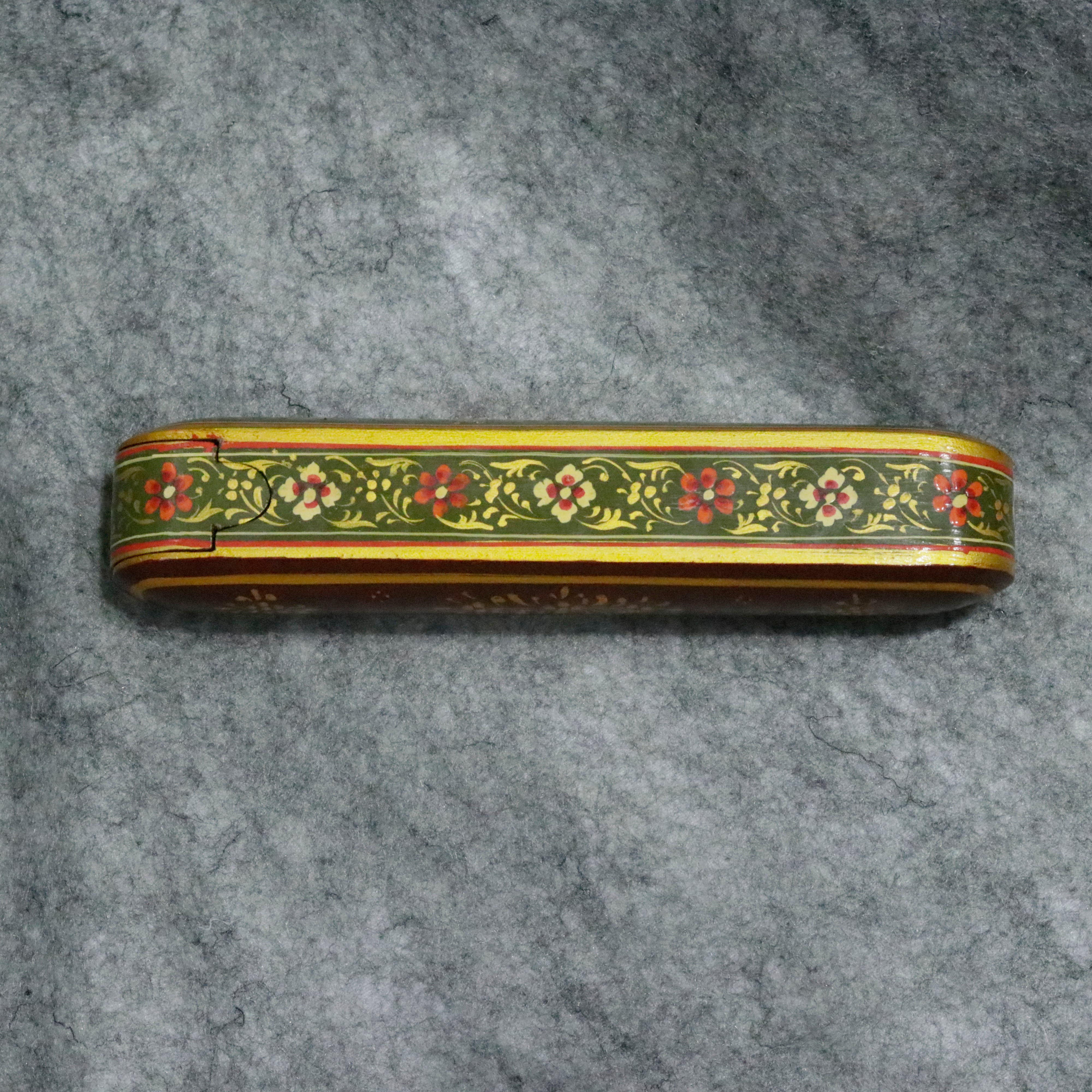 Artisan-Crafted Pen & Pencil Box: Traditional Indian Hand-Painted Elegance Wooden Box