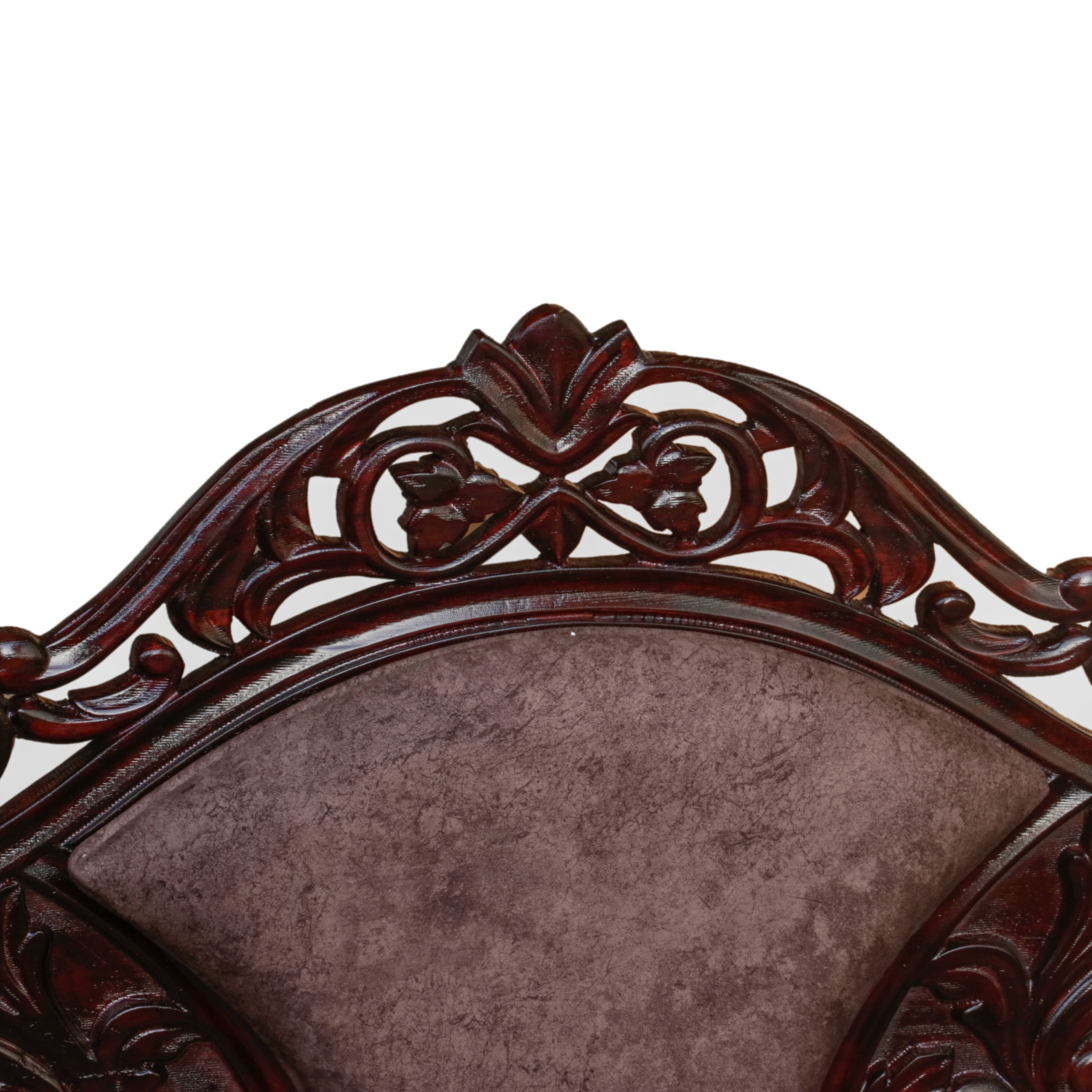 Premium Puffed Heritage Carved Wooden Swing Swing