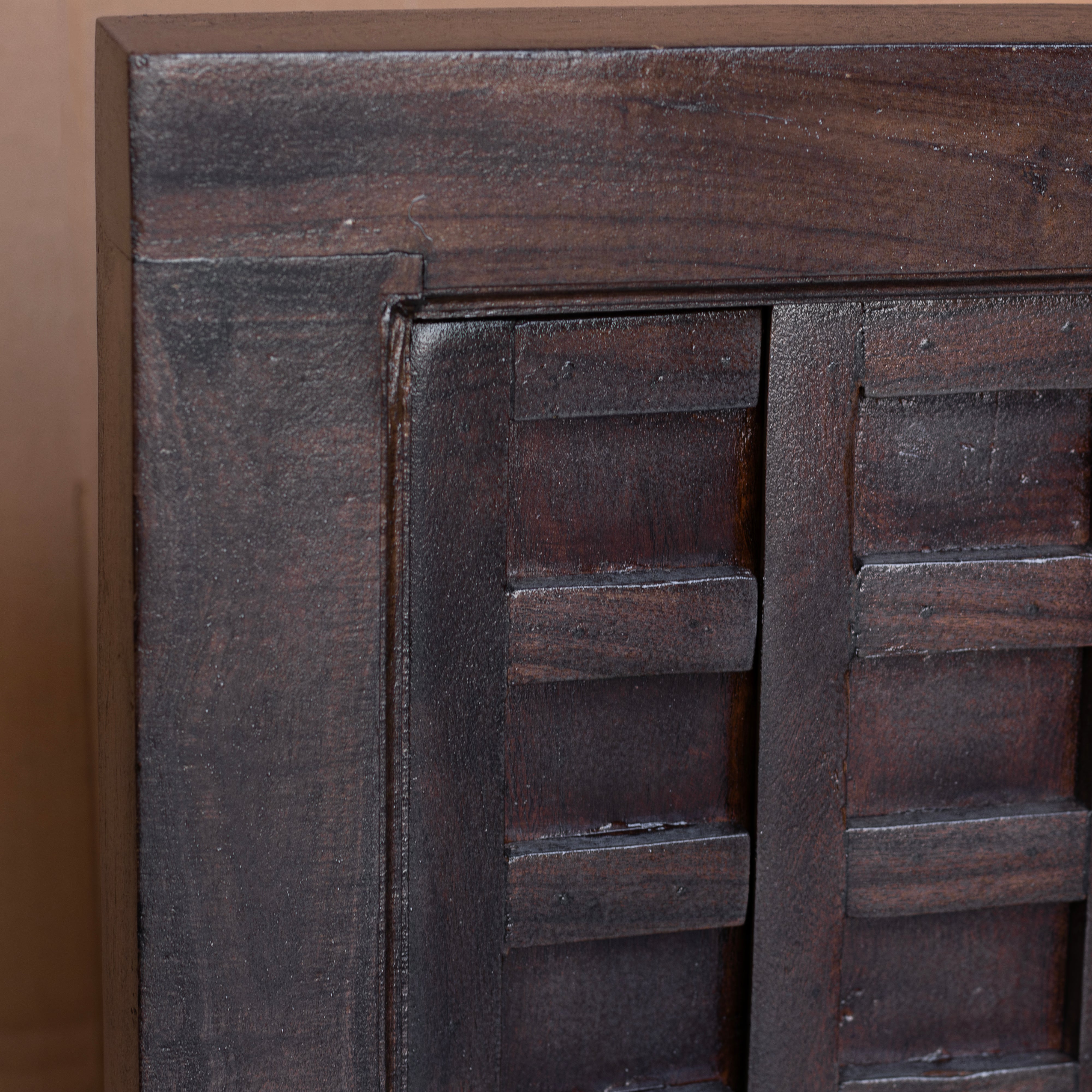 Traditional Haveli Double Door Wooden Wall Panel - Rajasthani Heritage Design Wall Decor