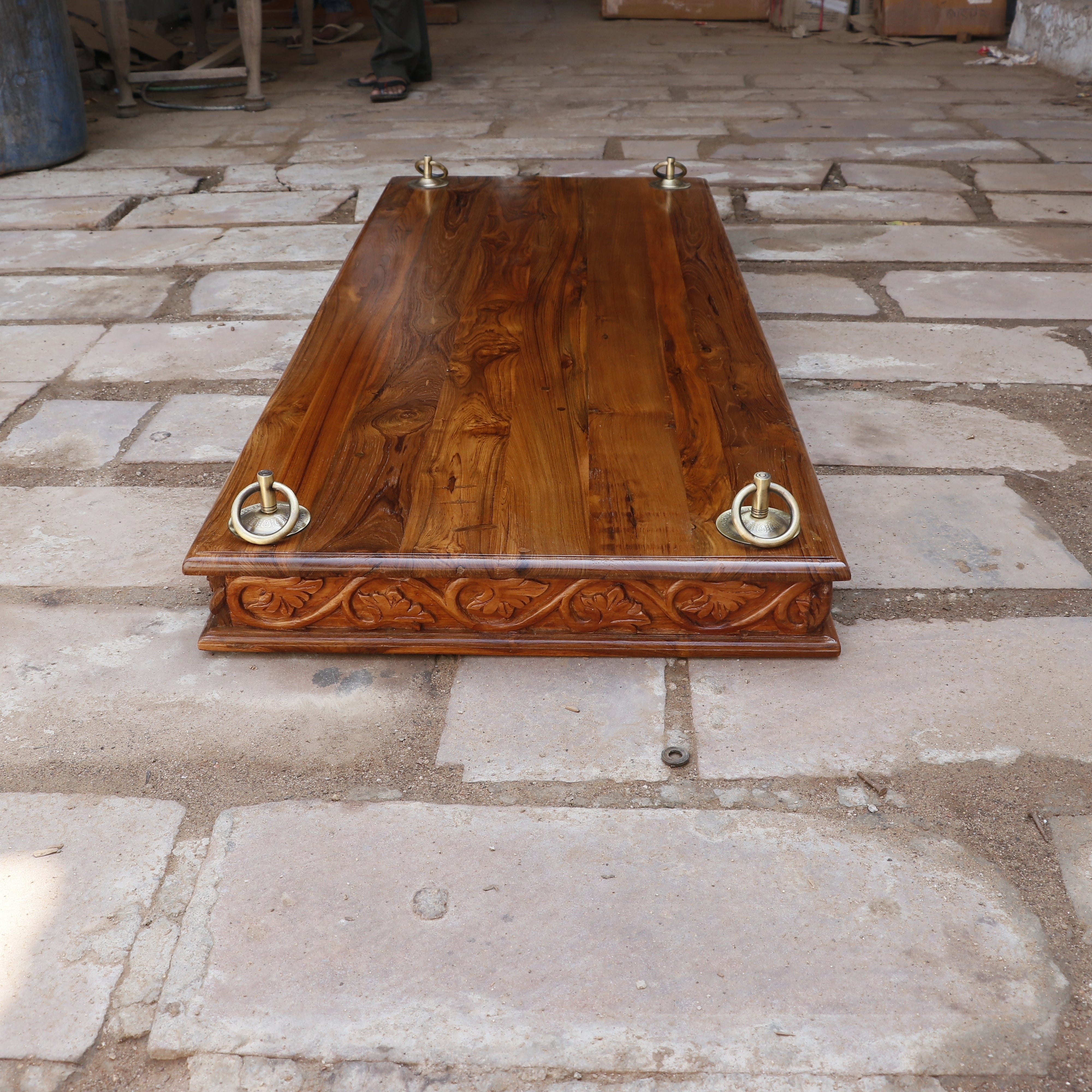 Old Farmhouse Natural Brown Finished Wooden Handmade Swing Swing