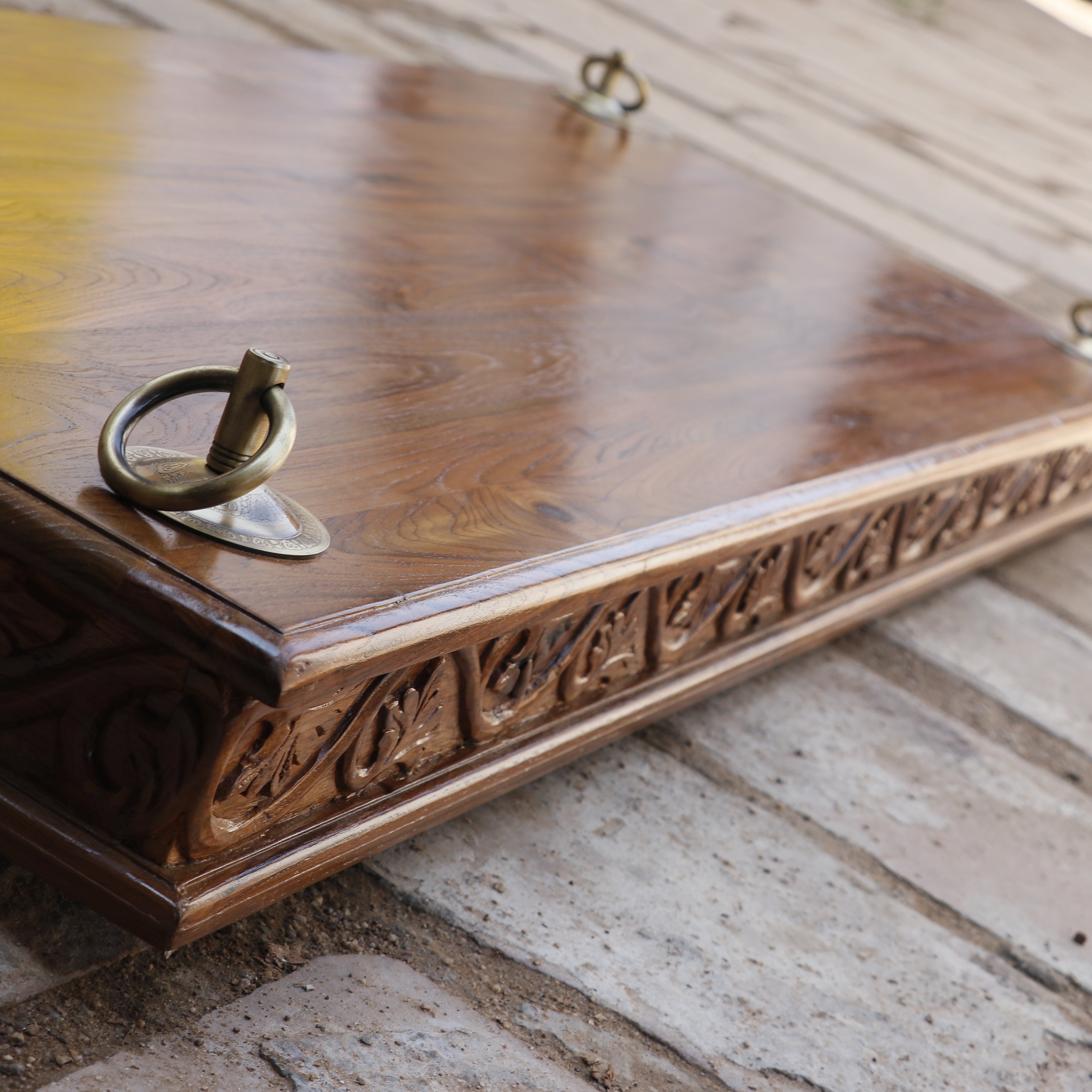 Old Farmhouse Natural Brown Finished Wooden Handmade Swing Swing